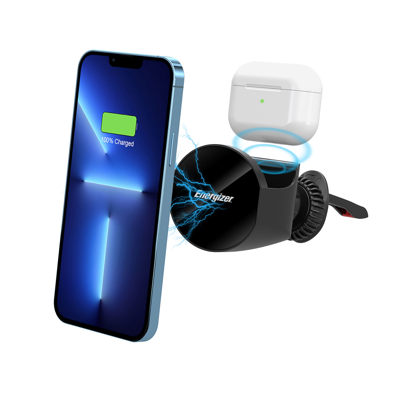 Energizer 2-in-1 15W Magnetic Wireless Car Charger with Vent Mount