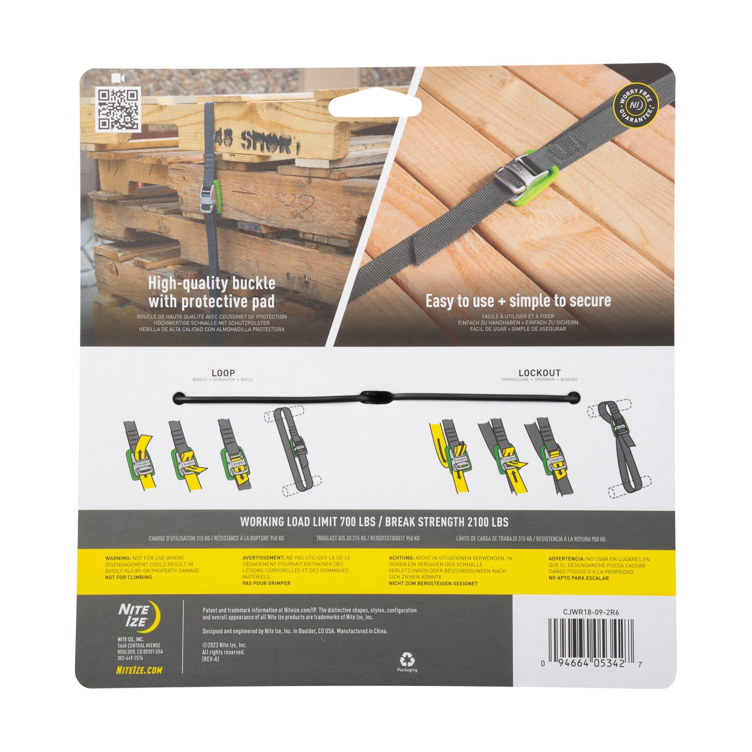 Nite Ize CamJam Tie Down Strap 18 ft. - 2 Pack