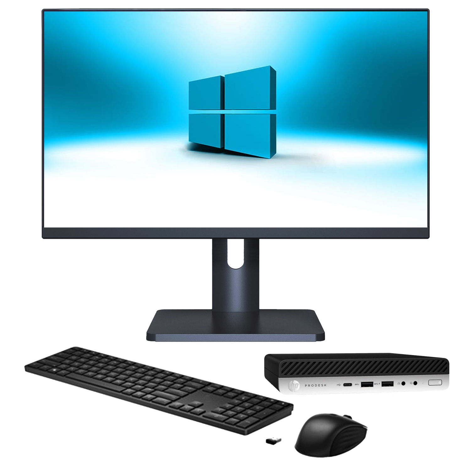 Mini ordinateur de bureau ProDesk 600 G4 de HP | nouveau moniteur 27&nbsp;po 16&nbsp;Go)