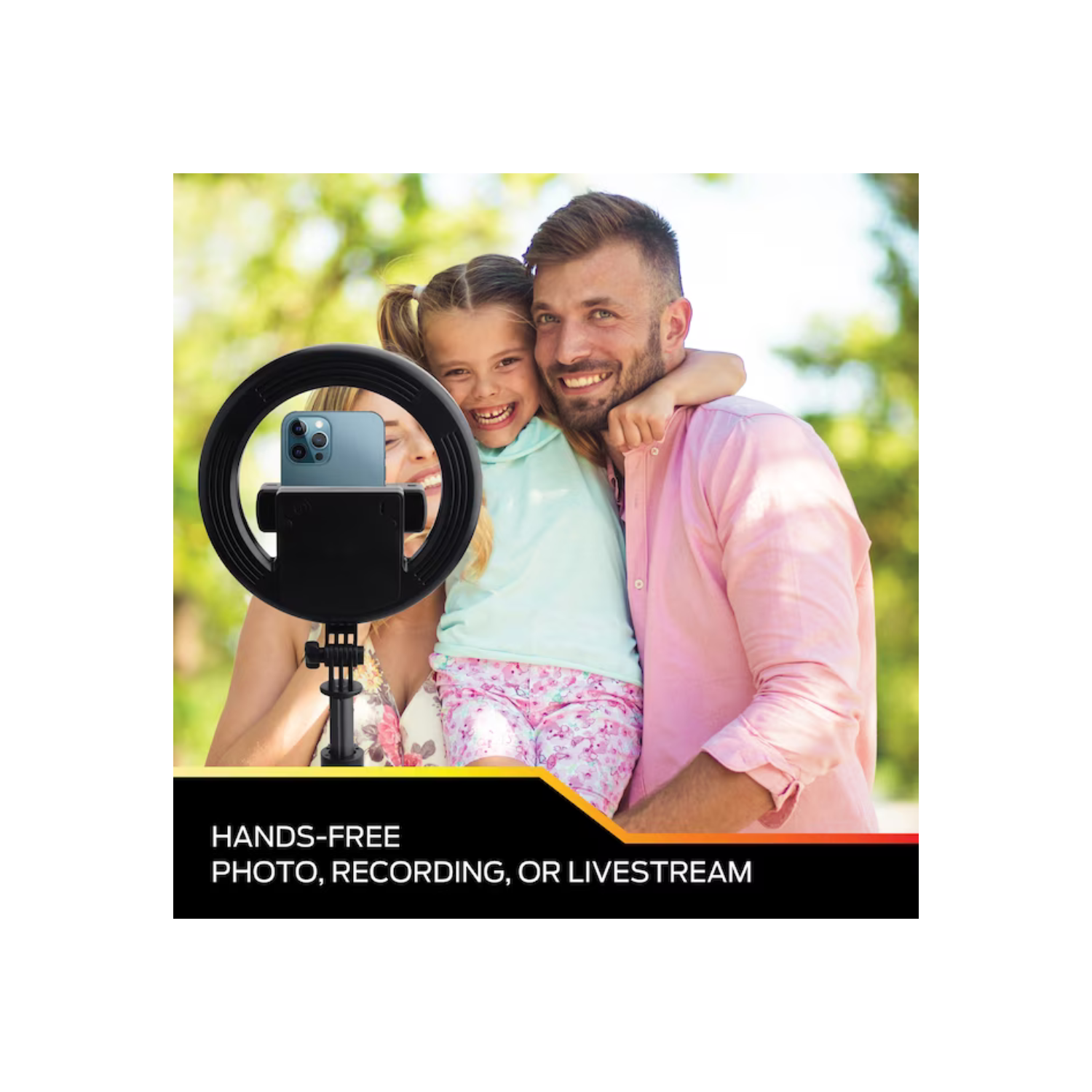 Trépied avec anneau lumineux DEL 7&nbsp;po pour égoportraits MSV7-1007-MWT de Monster