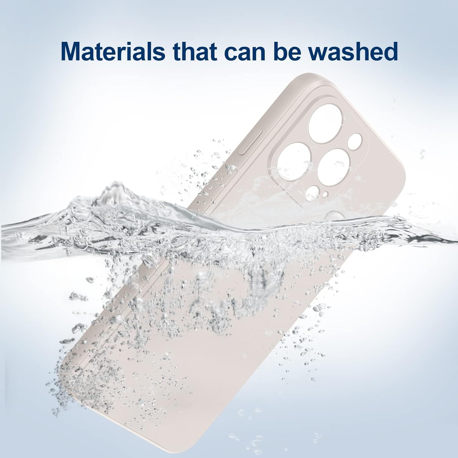 Silicone Slim Full-Body Protective Cover Case for iPhone 15 Pro, Soft Silicone Bumper Cover Shockproof Protective Anti-Scratch Case