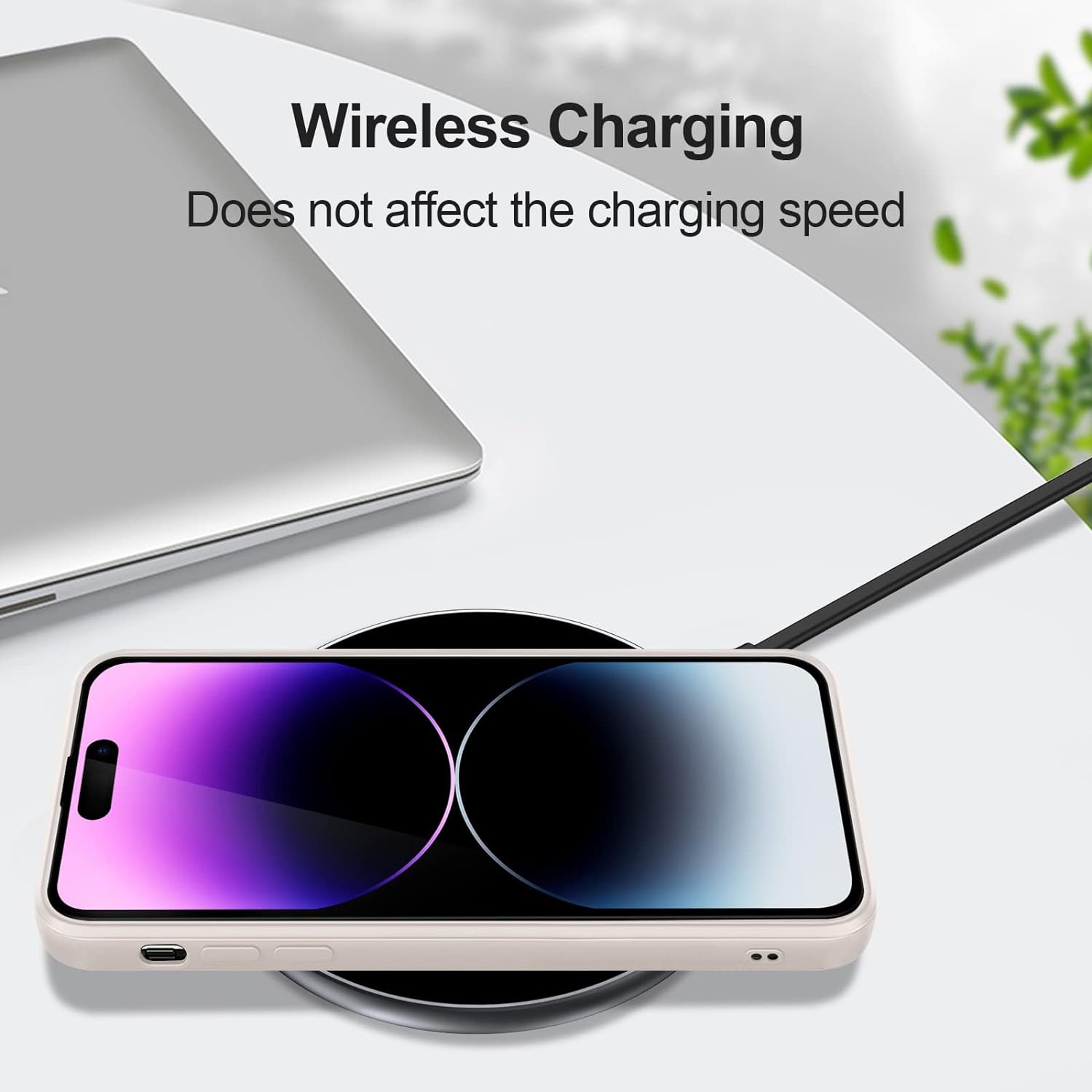 Silicone Slim Full-Body Protective Cover Case for iPhone 15 Pro, Soft Silicone Bumper Cover Shockproof Protective Anti-Scratch Case