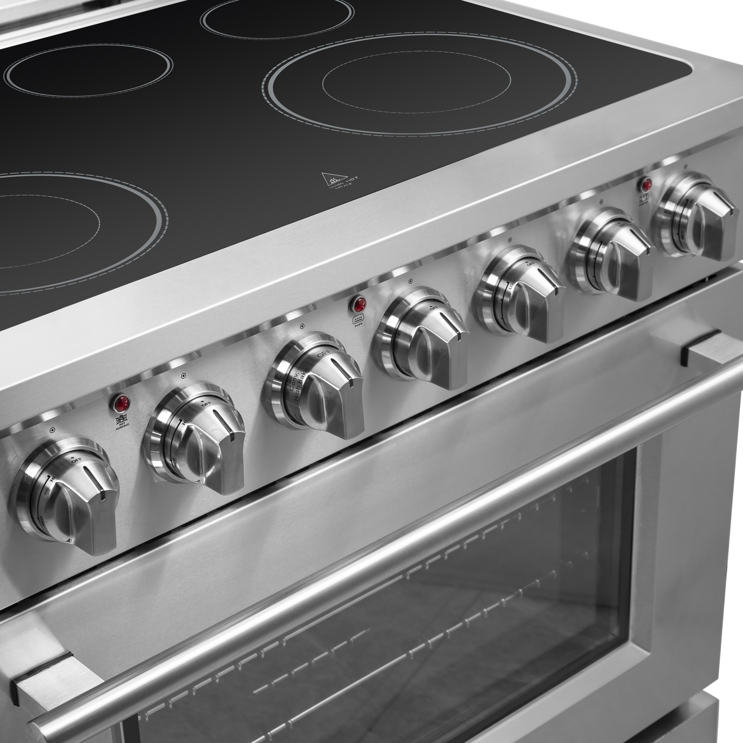 Cuisinière électrique autonome à porte de chef de 36 po de Forno Massimo