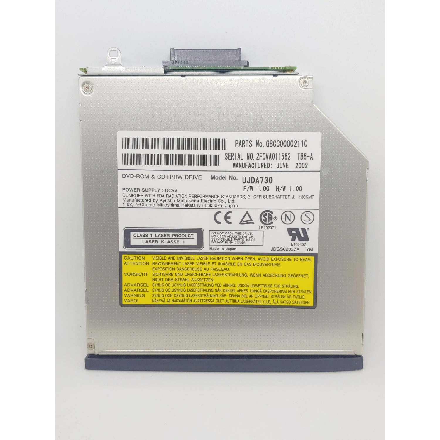 Kyushu Matsushita Electric UJDA730 DVD±RW DL Drive - Brand New Optical Drive from Working Laptop