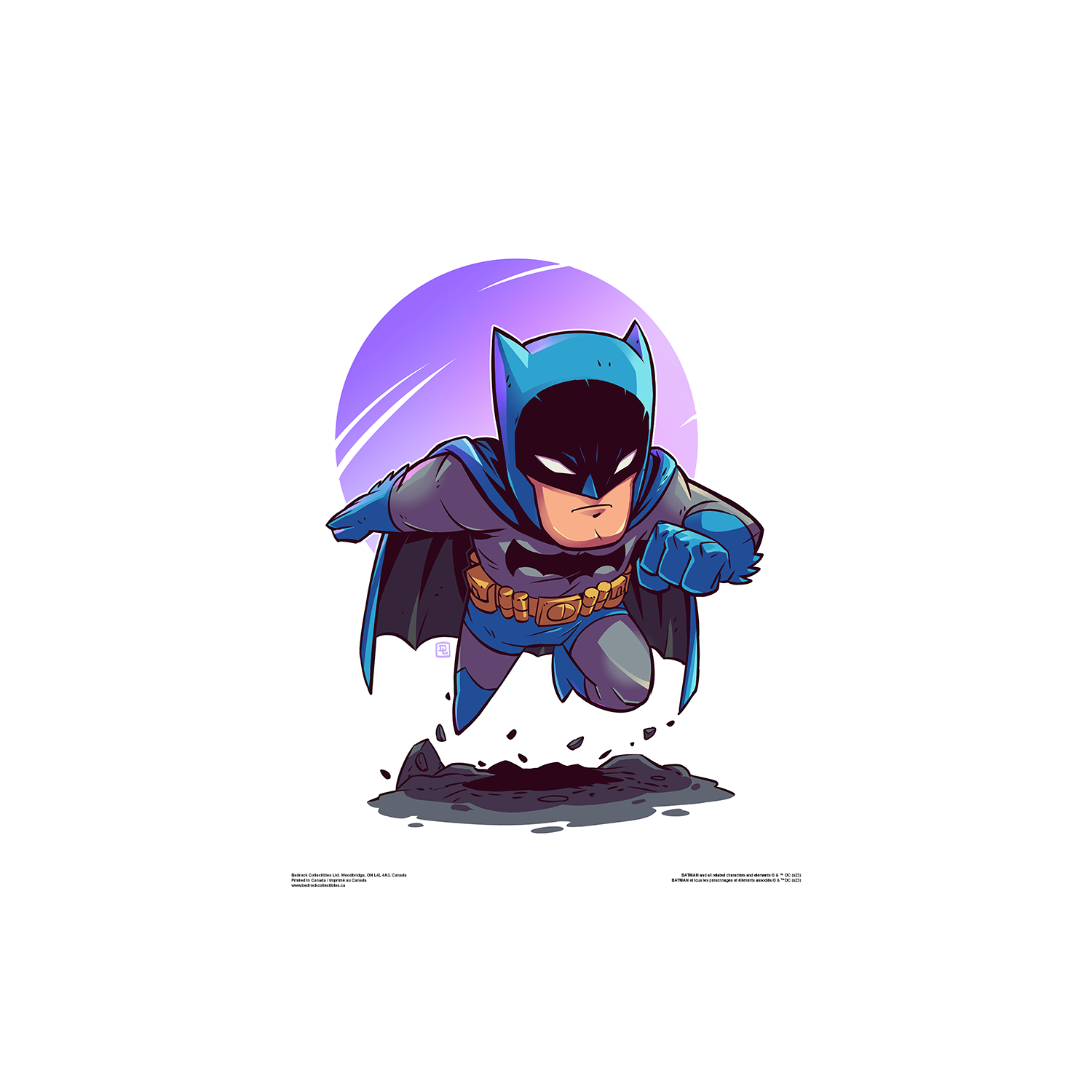 Bedrock Collectibles DC Comics Batman - Chibitz Art Print, 8 x 10 po, non encadré