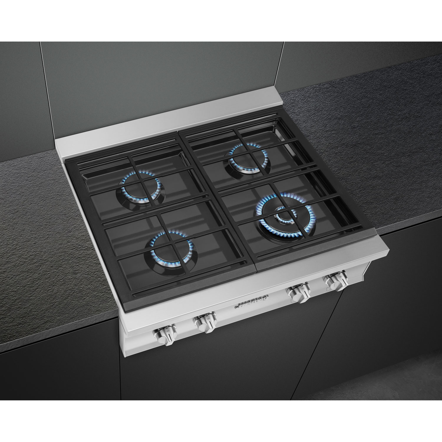 Smeg Professional 30" 4-Burner Gas Cooktop - Stainless Steel