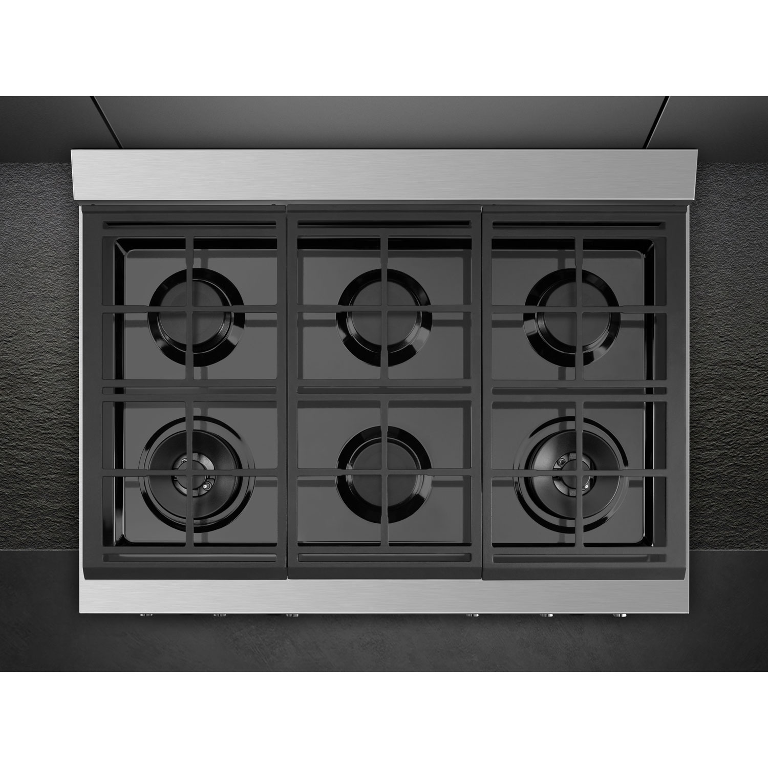 Smeg Professional 36" 6-Burner Gas Cooktop - Stainless Steel