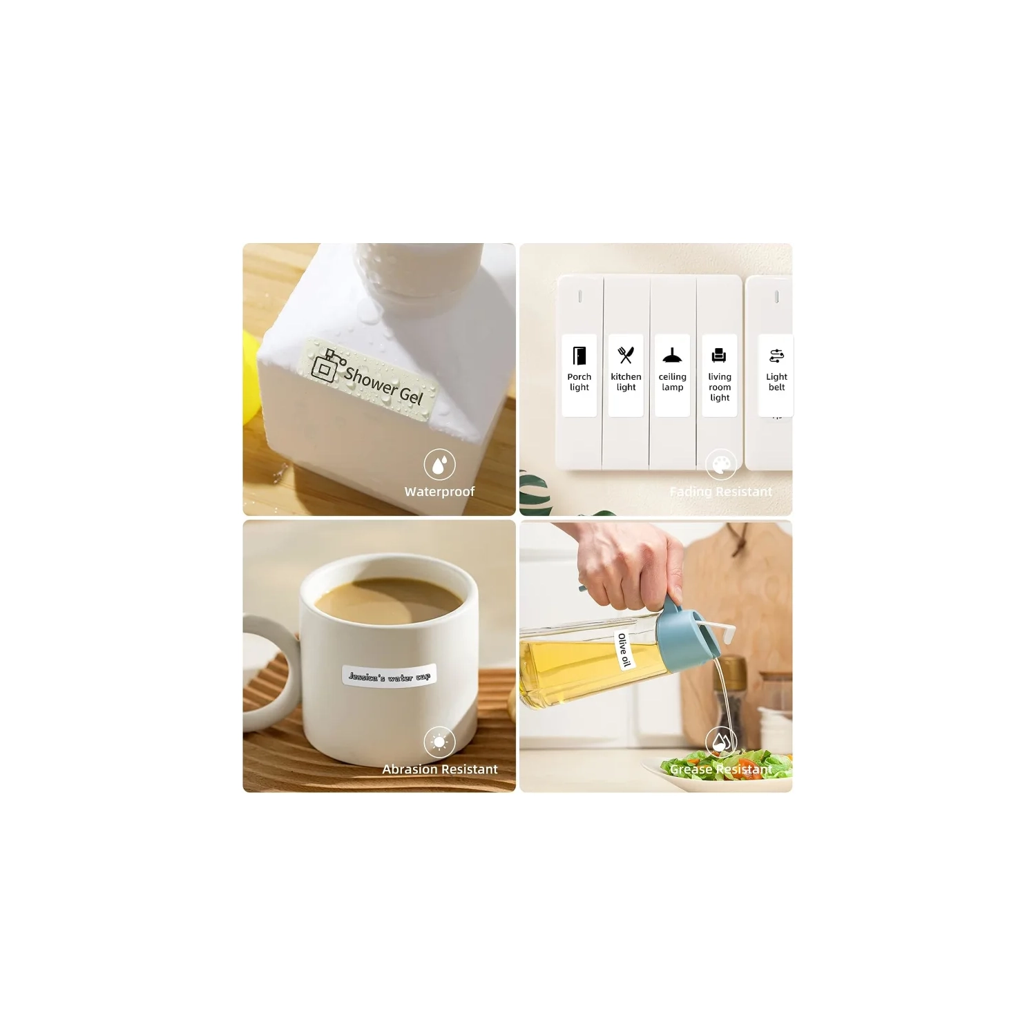 Mini-imprimante d'étiquettes Bluetooth sans fil – étiqueteuse avec plusieurs modèles pour le bureau, la maison et l'organisation de la cuisine