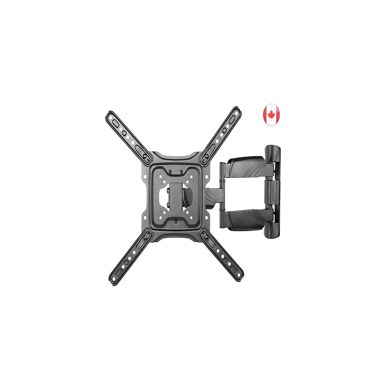 Full Motion TV Wall Mount for 26-55 Inch TVs - Single Stud Articulating Mount, Max VESA 400x400mm, Supports up to 77 LBS