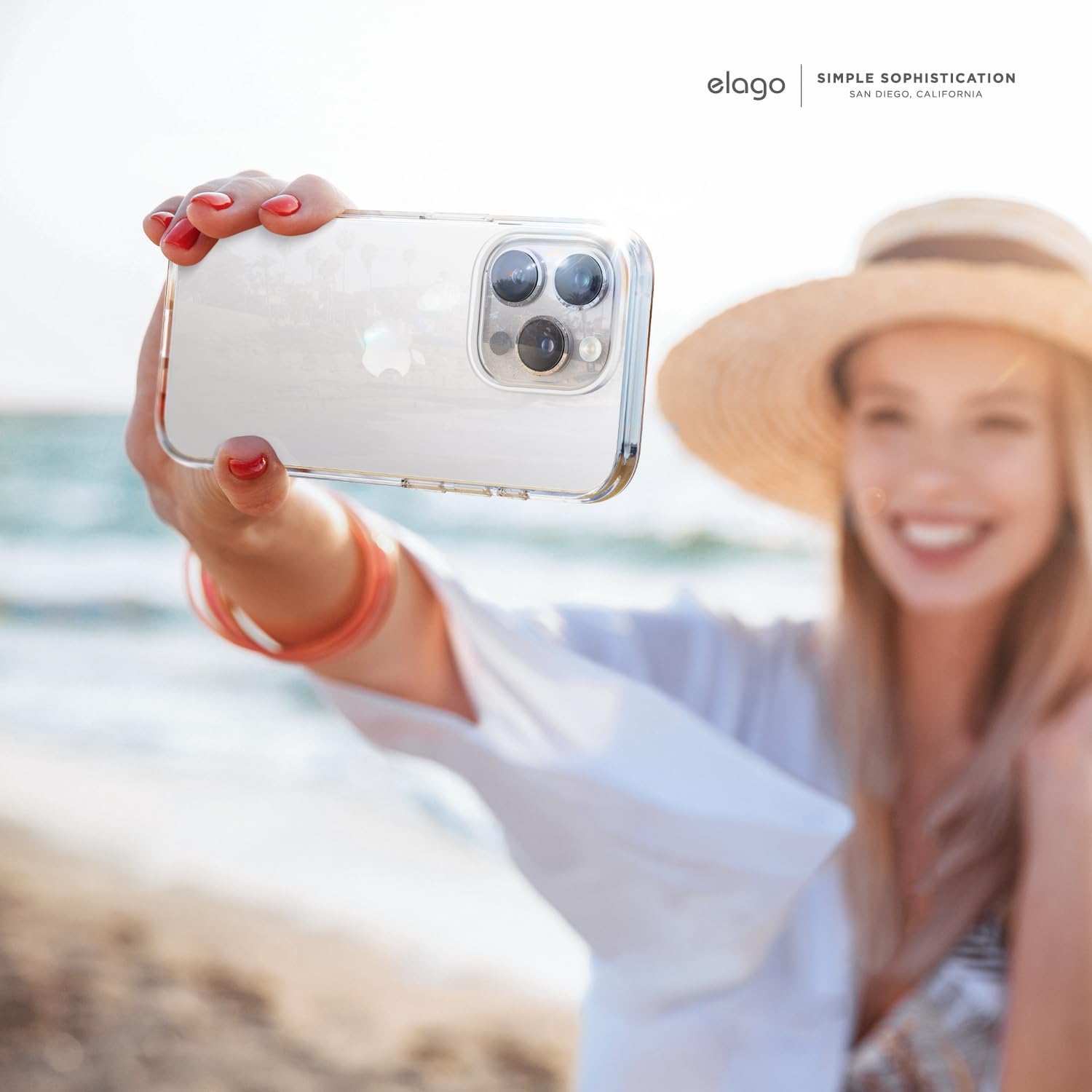 elago Hybrid Clear Case Compatible with iPhone 15 Pro Max Case- 6.7 inch -Military Grade Drop Protection, PC + TPU Hybrid Technology, Reduced