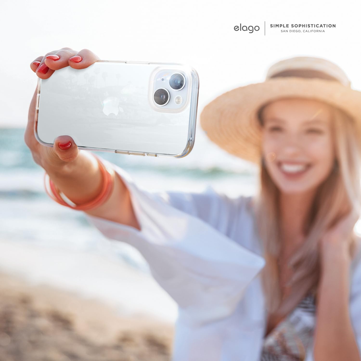 elago Hybrid Clear Case Compatible with iPhone 15 Plus Case- 6.7 inch -Military Grade Drop Protection, PC + TPU Hybrid Technology, Reduced Yellowing,