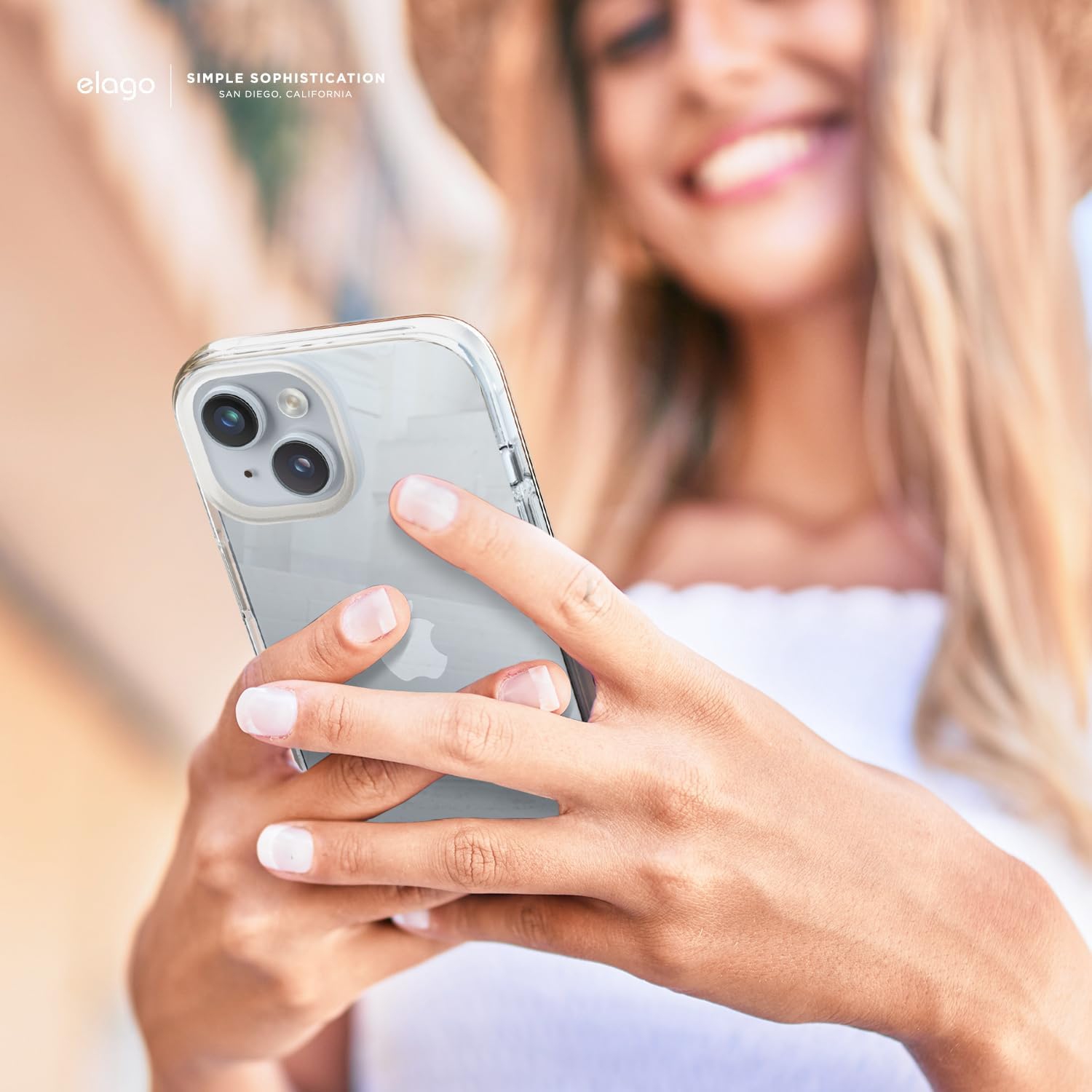 elago Hybrid Clear Case Compatible with iPhone 15 Plus Case- 6.7 inch -Military Grade Drop Protection, PC + TPU Hybrid Technology, Reduced Yellowing,