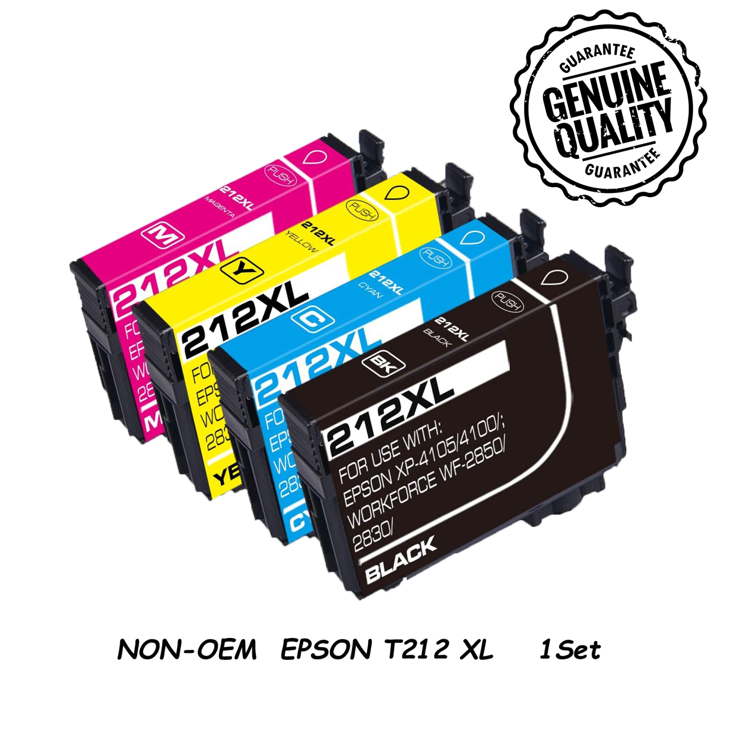 [New Chip] 1Set Compatible Ink Cartridge Replacement for Epson T212 212 XL to use with Expression Home XP-4100 , EpsonWorkForce WF-2830 , WorkForce WF-2850