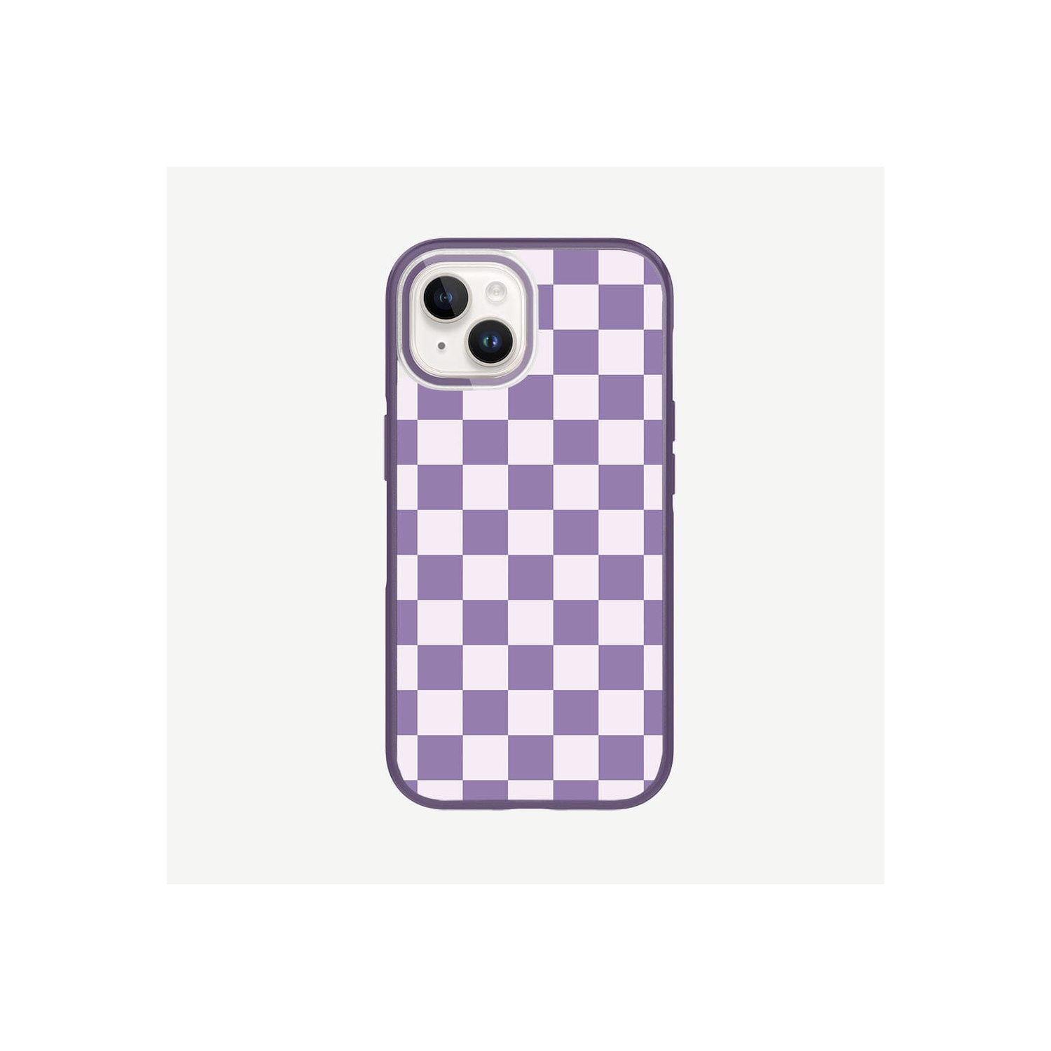 iPhone 15 Case With MagSafe - Purple Checkerboard