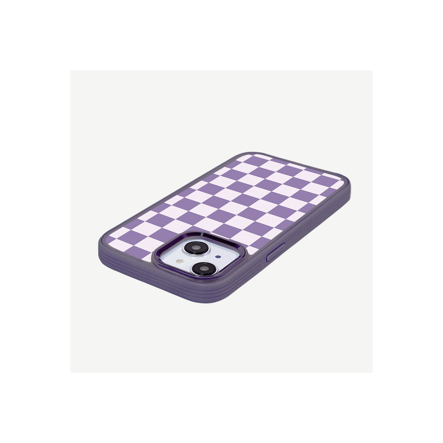 iPhone 15 Case With MagSafe - Purple Checkerboard