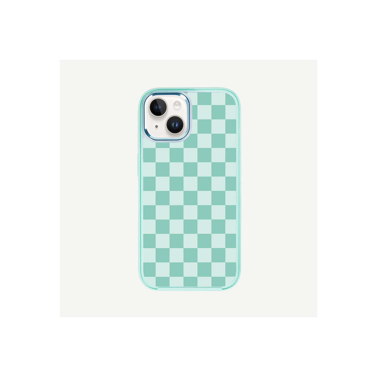 iPhone 15 Case With MagSafe - Green Checkerboard