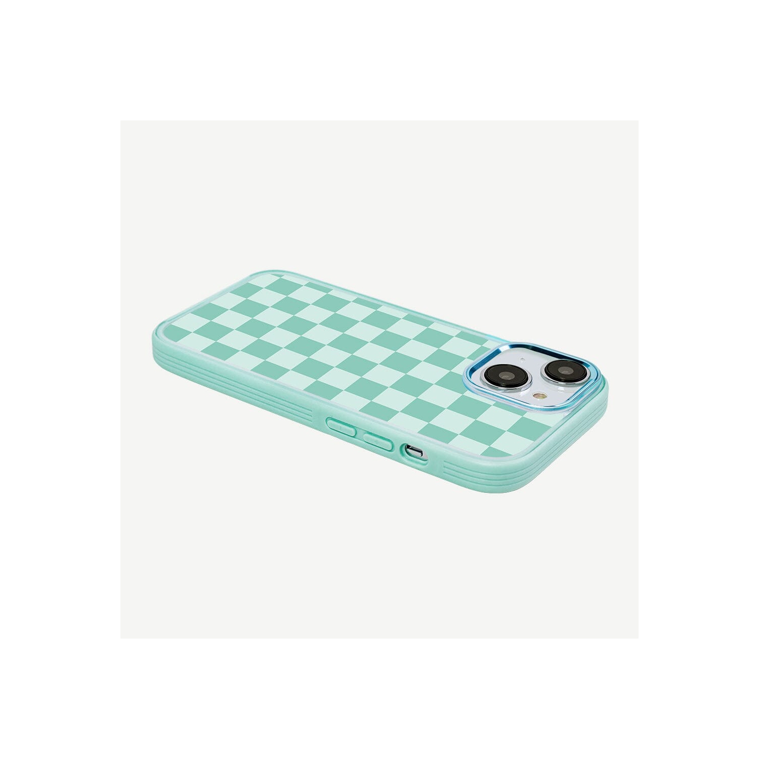 iPhone 15 Case With MagSafe - Green Checkerboard