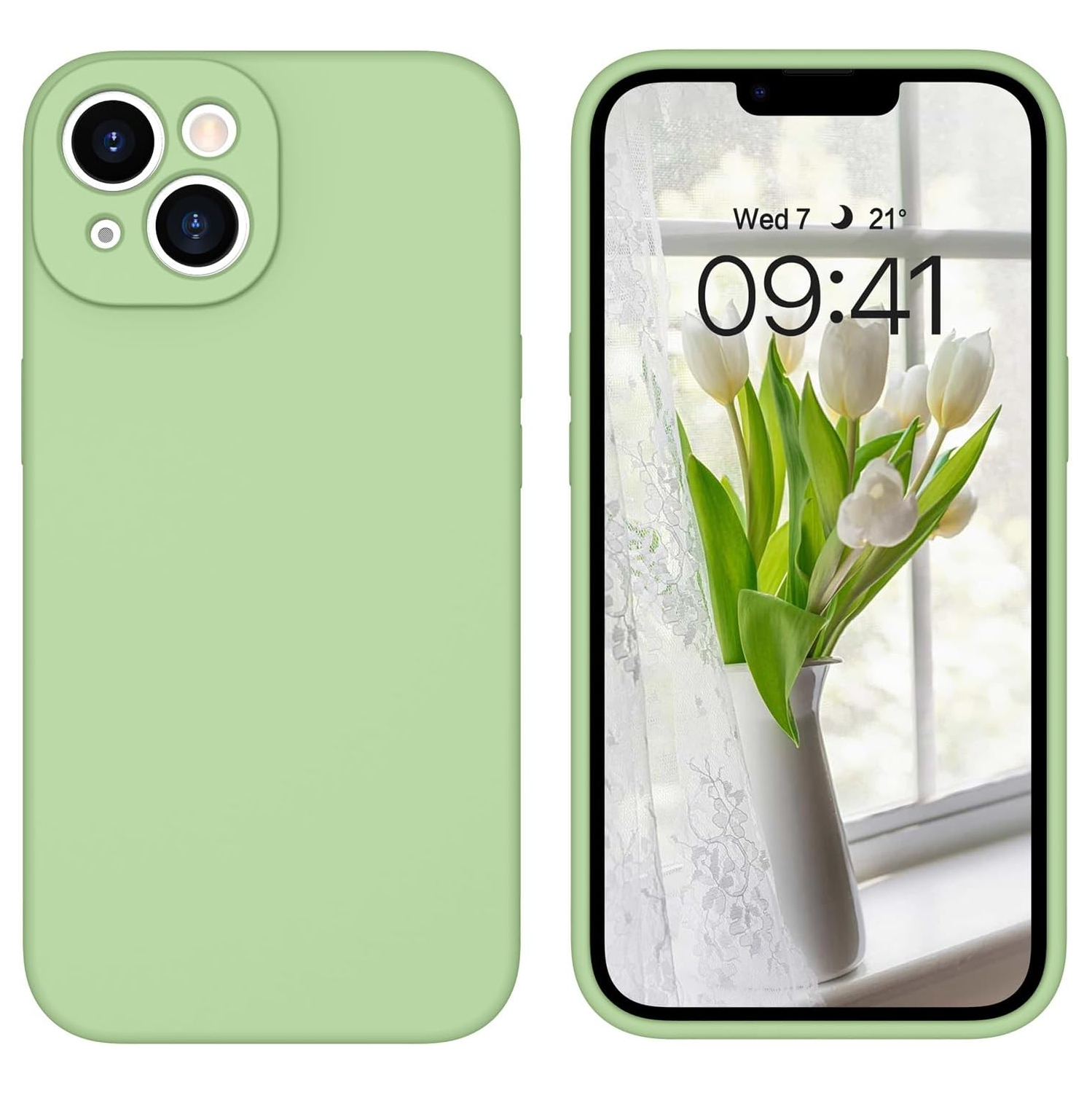 Étui protecteur mince en silicone pour iPhone 15 PLUS, étui protecteur antichoc en silicone souple, EXPÉDITION sans frais