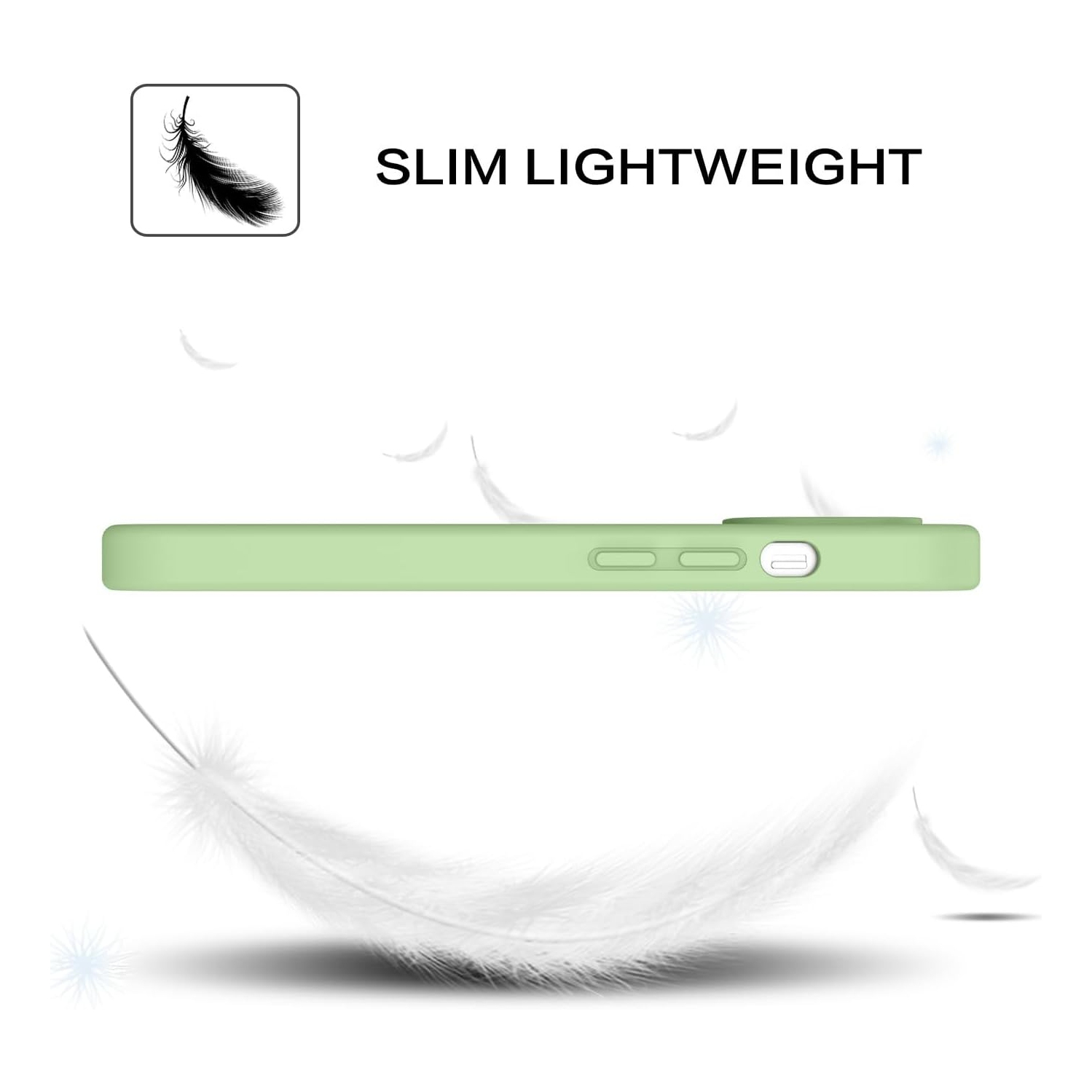 Étui protecteur mince en silicone pour iPhone 15 PLUS, étui protecteur antichoc en silicone souple, EXPÉDITION sans frais