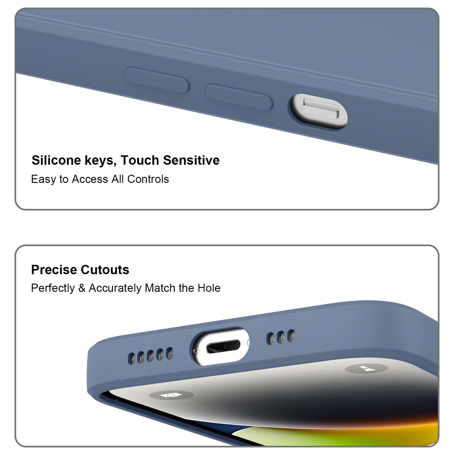 Étui protecteur mince en silicone pour iPhone 15 PLUS, étui protecteur antichoc en silicone souple, EXPÉDITION sans frais