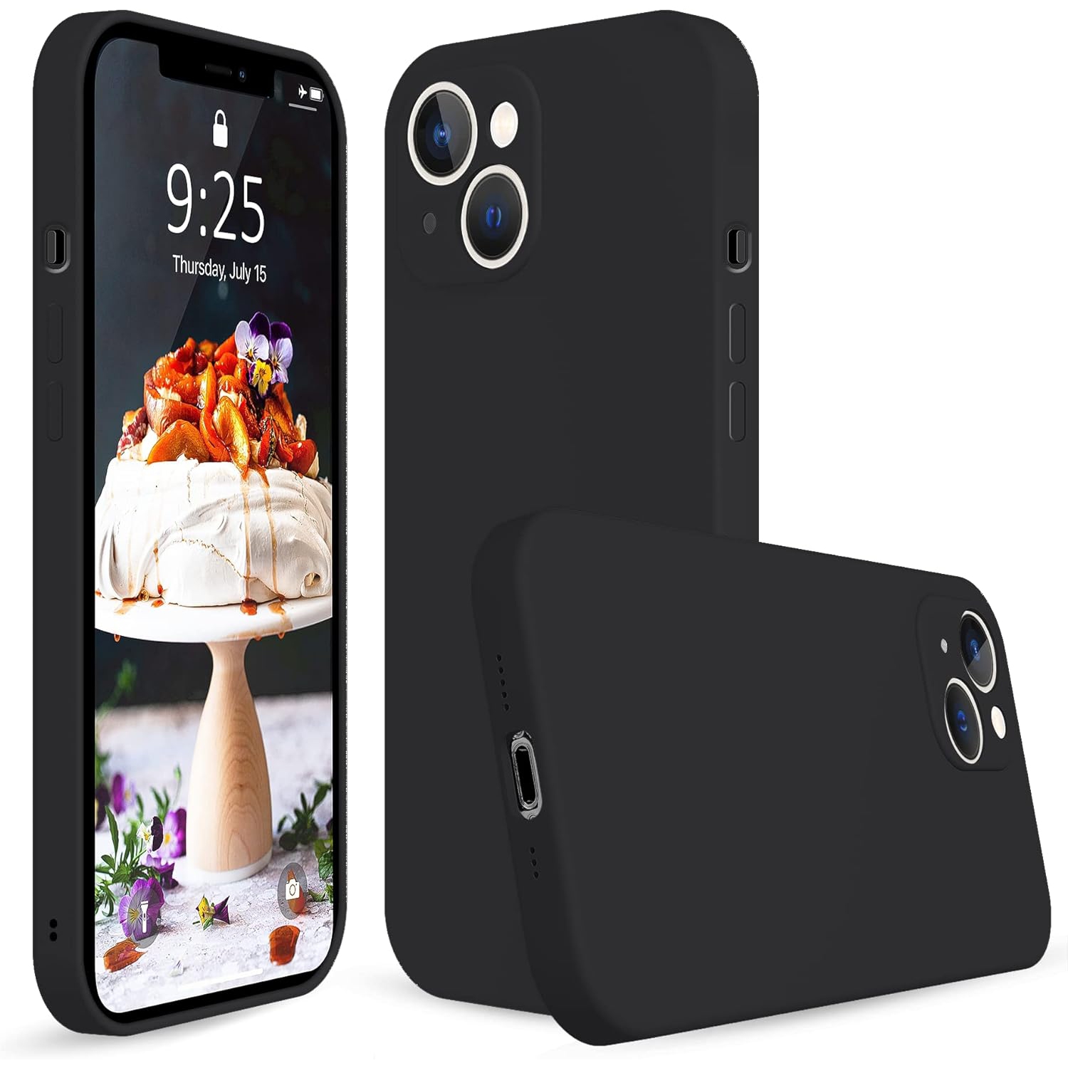 Silicone Slim Full-Body Protective Cover Case for iPhone 15 PLUS, Soft Silicone Bumper Cover Shockproof Protective Anti-Scratch Case-FREE SHIPPING