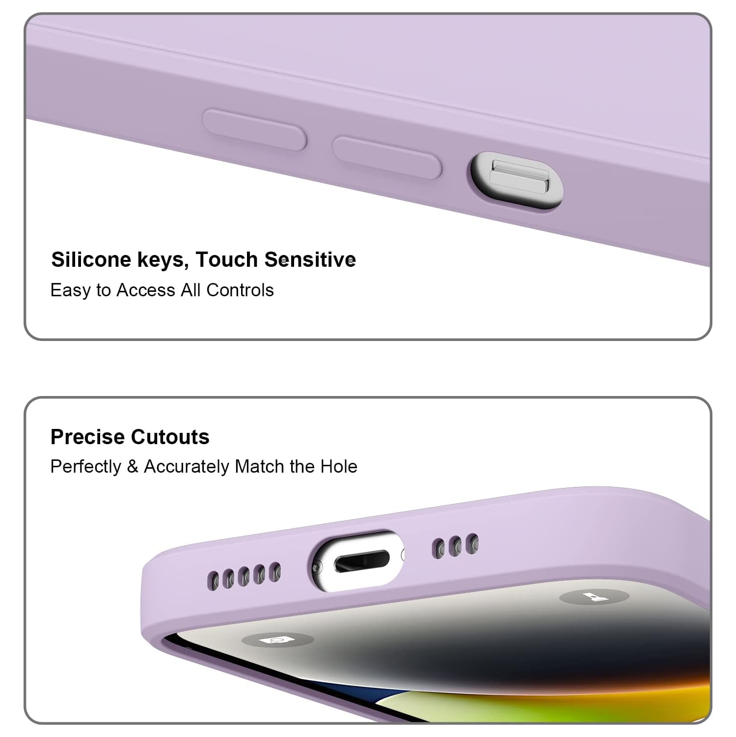 Silicone Slim Full-Body Protective Cover Case for iPhone 15 PLUS, Soft Silicone Bumper Cover Shockproof Protective Anti-Scratch Case-FREE SHIPPING