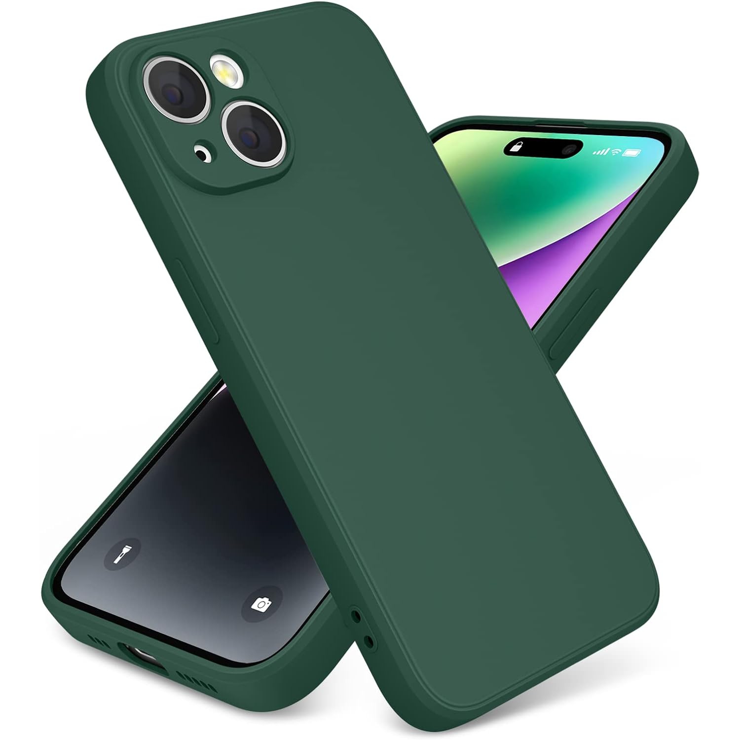 Étui protecteur mince en silicone pour iPhone 15, étui protecteur antichoc en silicone souple, EXPÉDITION sans frais