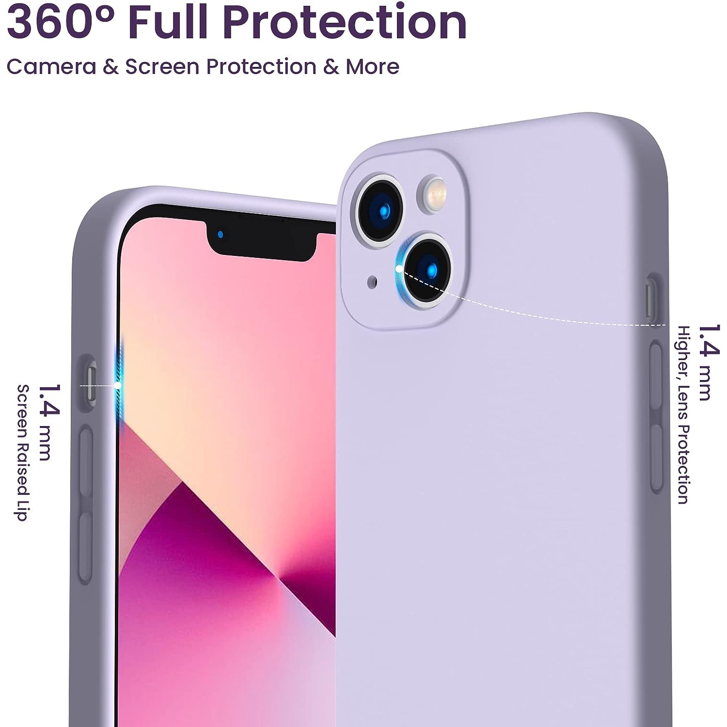 Silicone Slim Full-Body Protective Cover Case for iPhone 15, Soft Silicone Bumper Cover Shockproof Protective Anti-Scratch Case-FREE SHIPPING