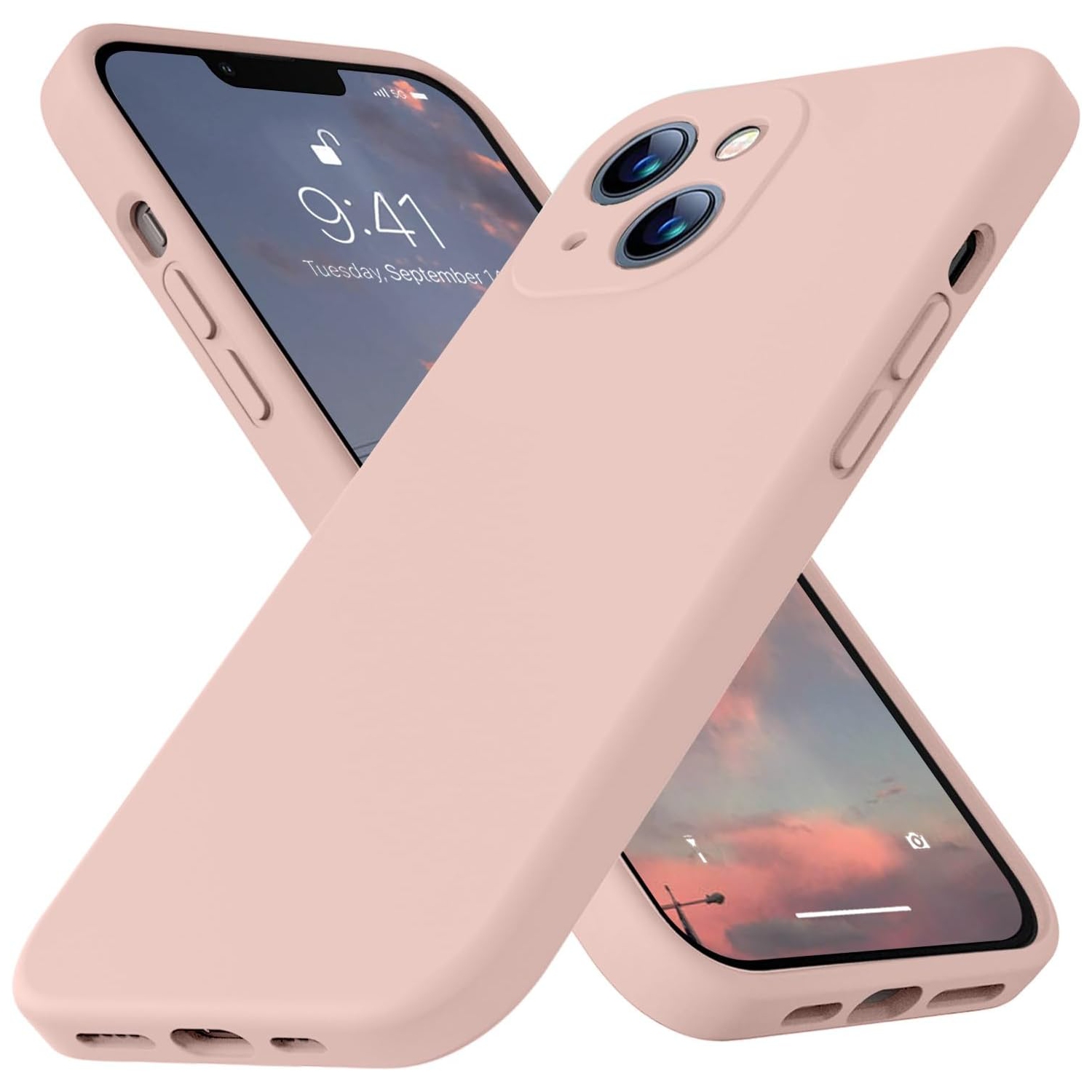 Étui protecteur mince en silicone pour iPhone 15, étui protecteur antichoc en silicone souple, EXPÉDITION sans frais