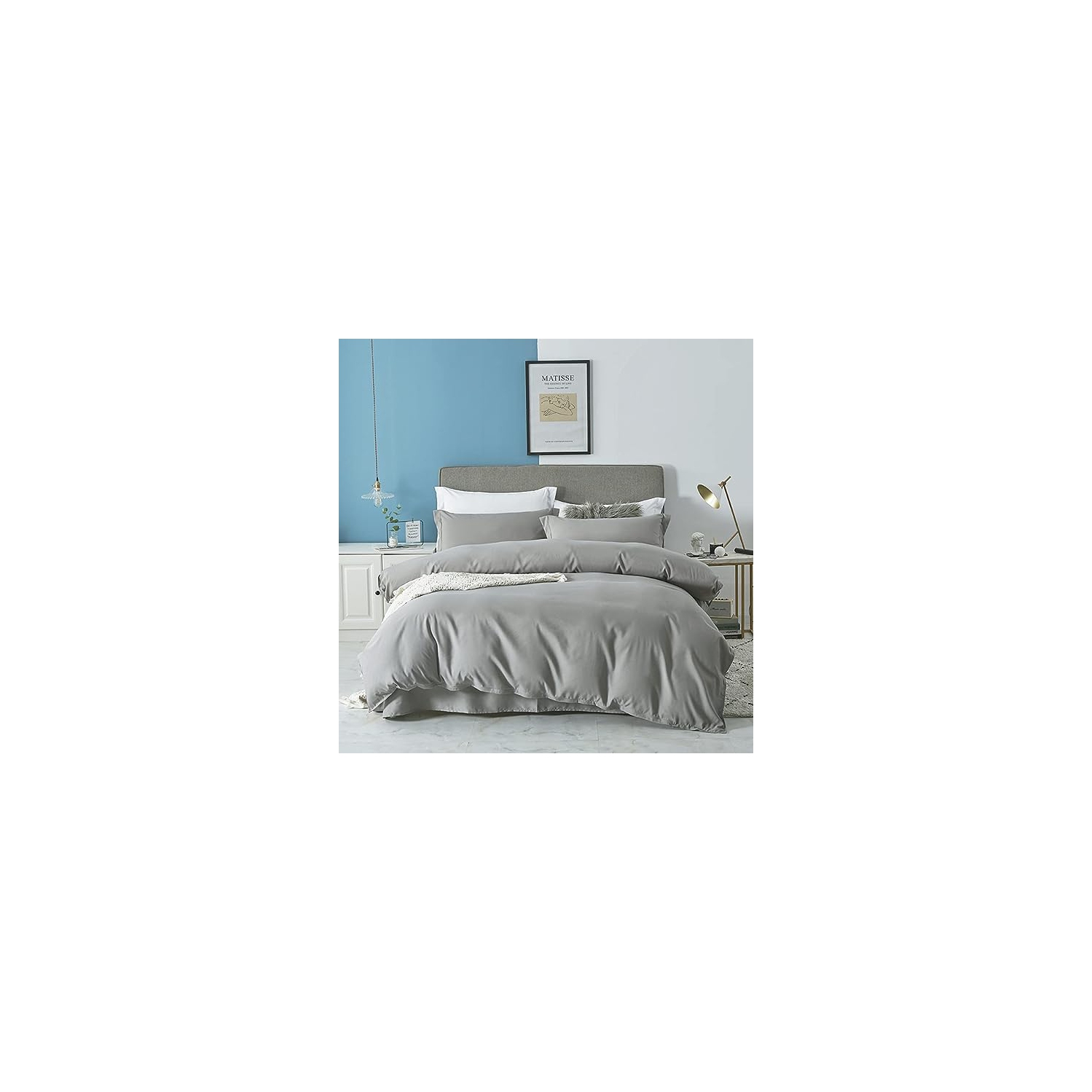 Housse de couette Apex Global, gris, pour lit simple