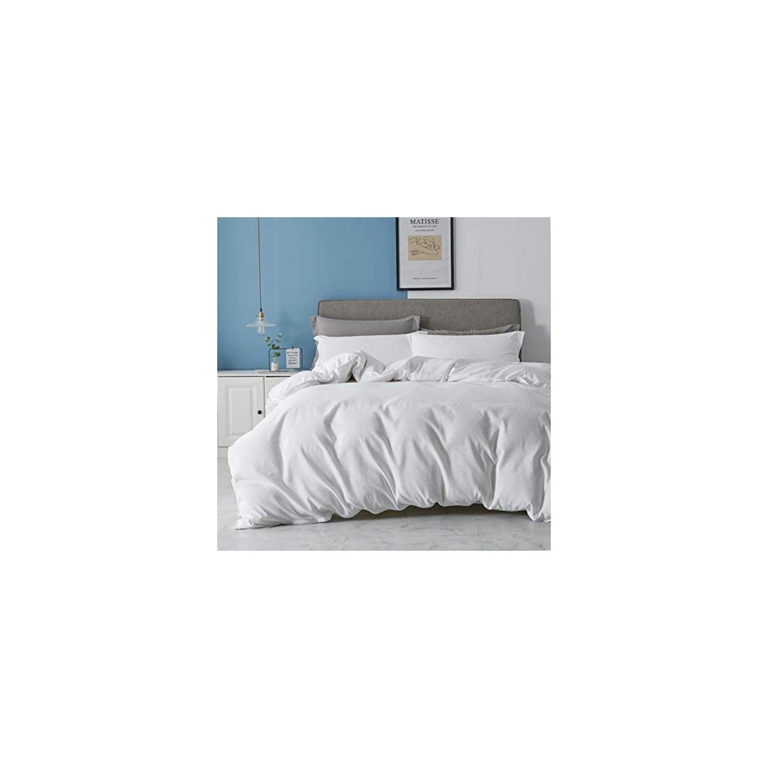 Apex Global White Full Plain Duvet Cover