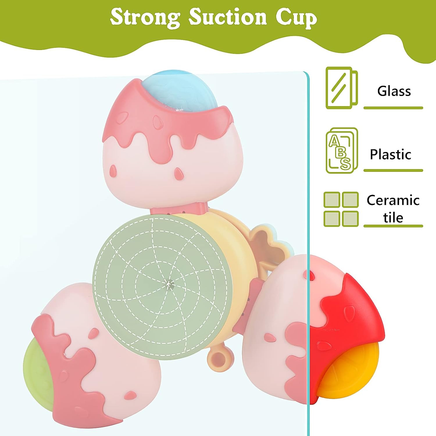 Suction Cup Spinner Sensory Bath Toy – Rotating & Detachable Fun for Babies 12-18 Months & Toddlers 1-3