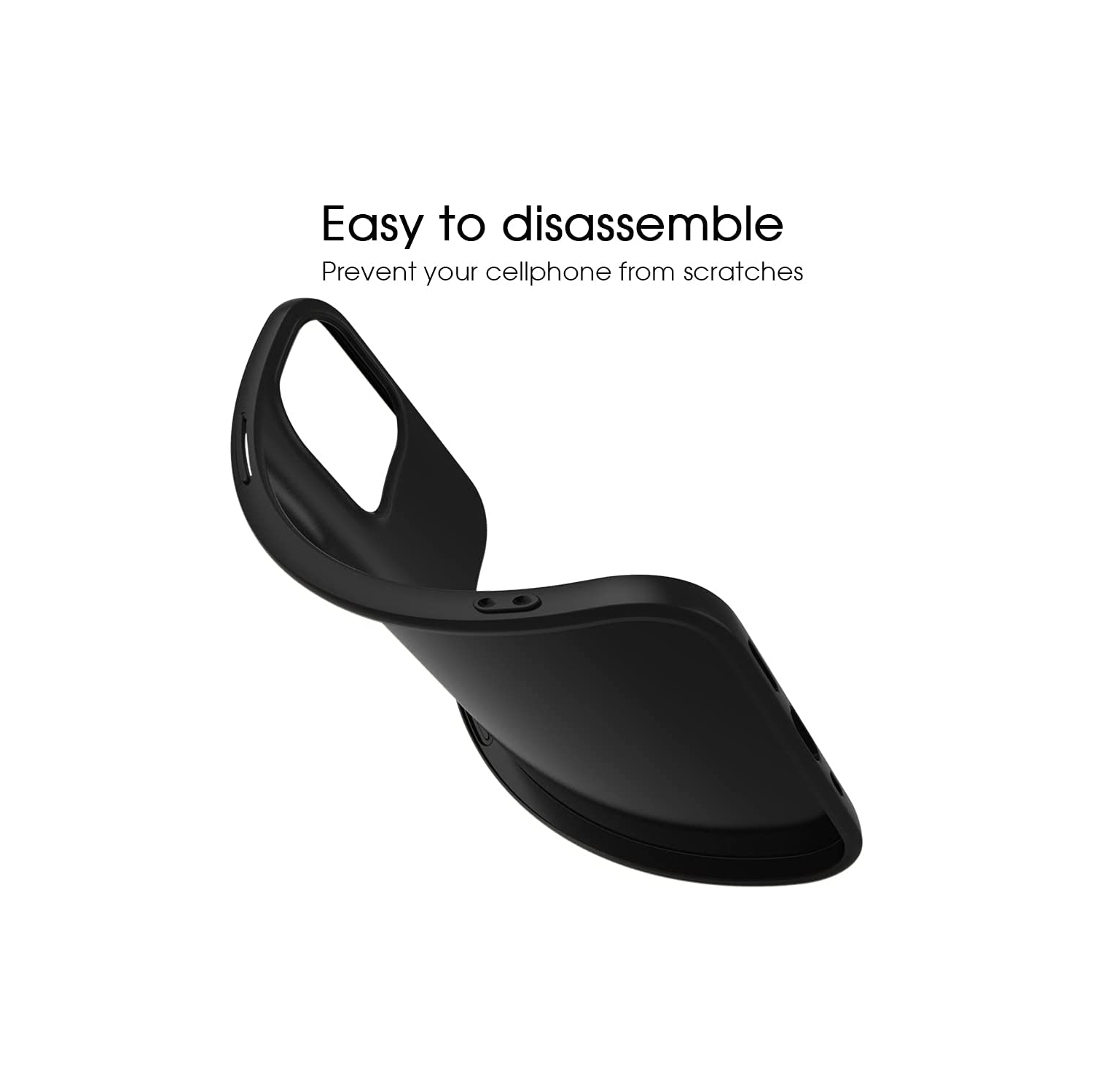 【CSmart】 Thin TPU Bumper Soft Case Back Cover for iPhone 15 Pro Max, Black