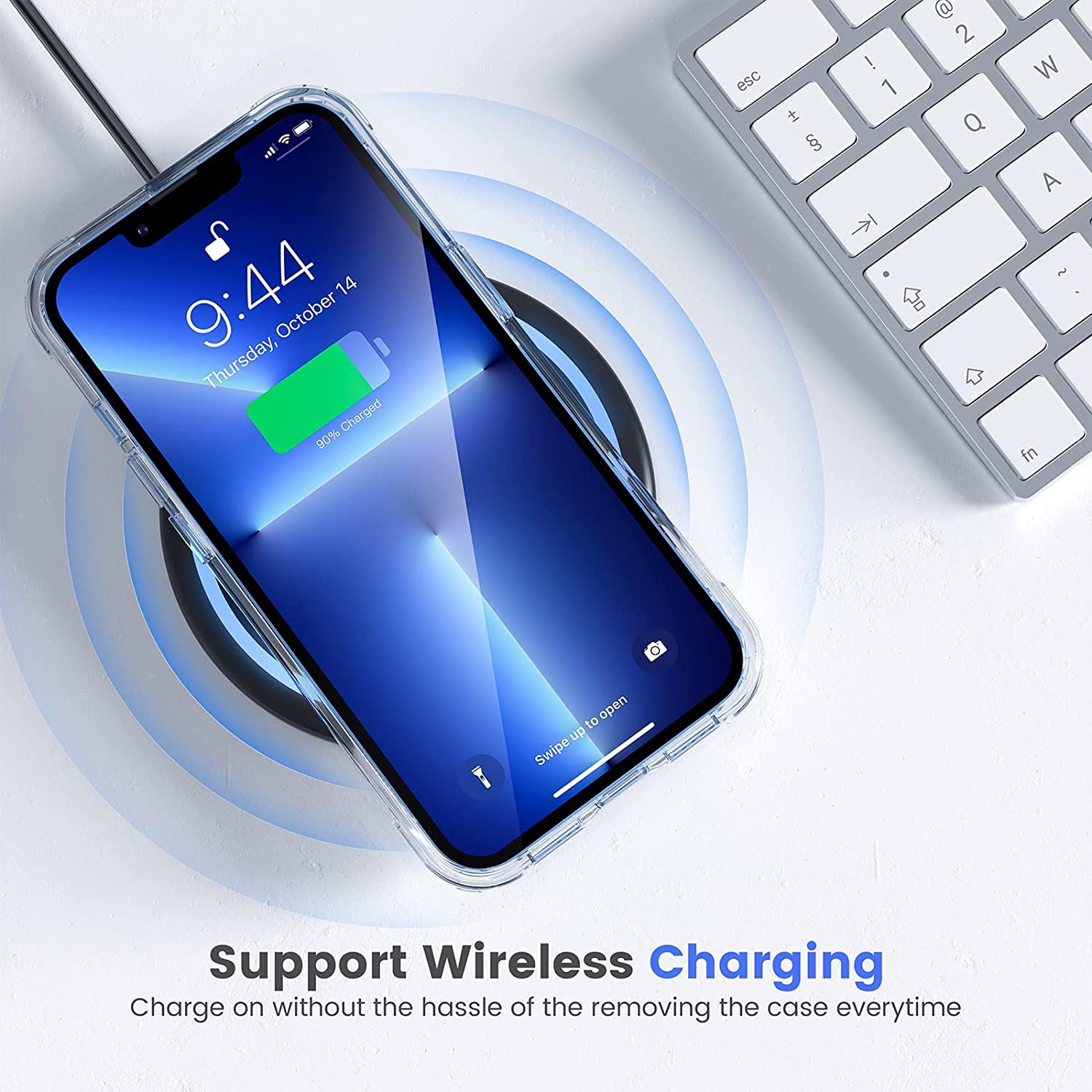 【CSmart】 Thin TPU Bumper Soft Case Back Cover for iPhone 15 Pro Max, Clear