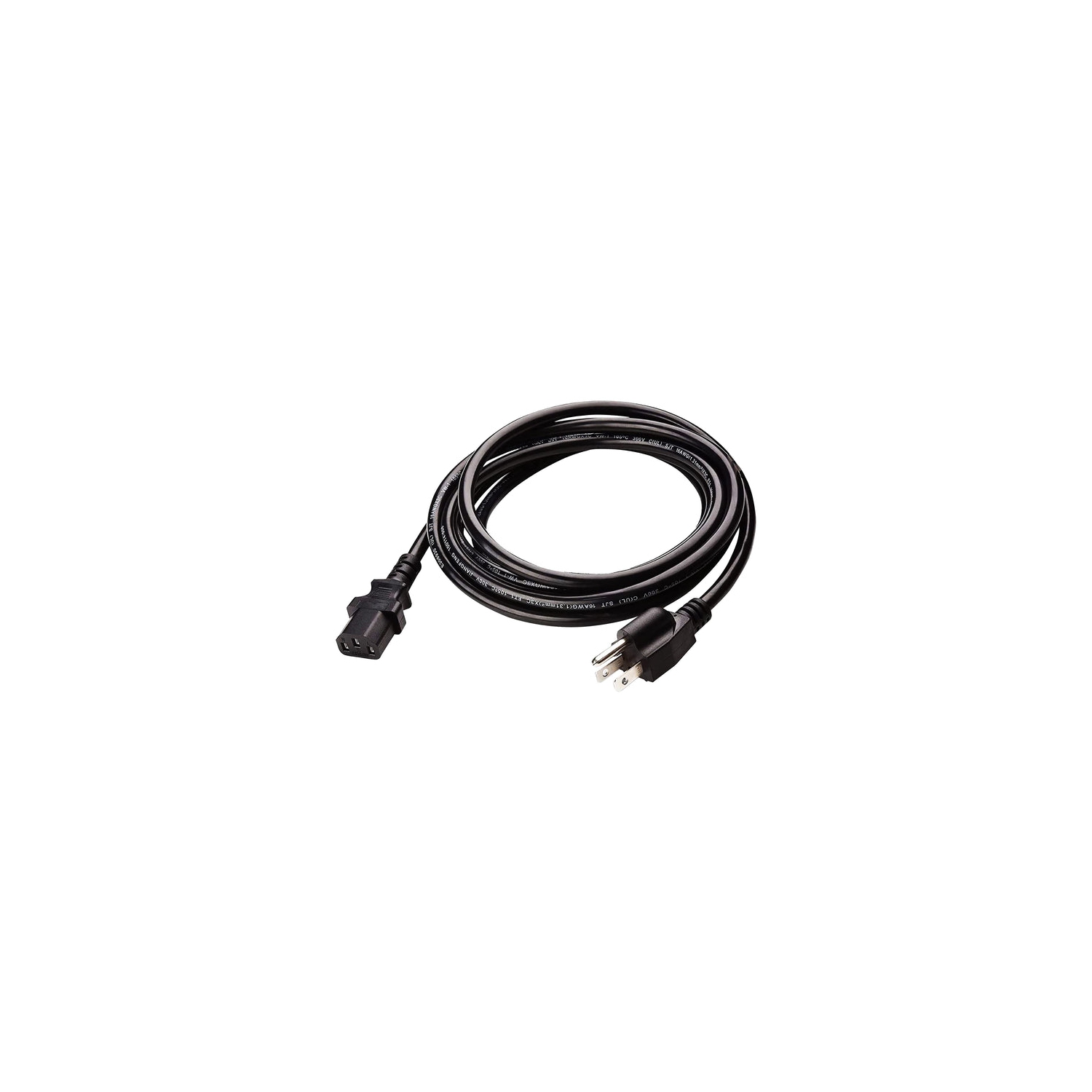 Rallonge à 3 broches 5 Core, 6 pi, noir, câble d'extension à trois broches durable US, 3 broches, rallonge pour lumières de Noël, extérieur, robuste,