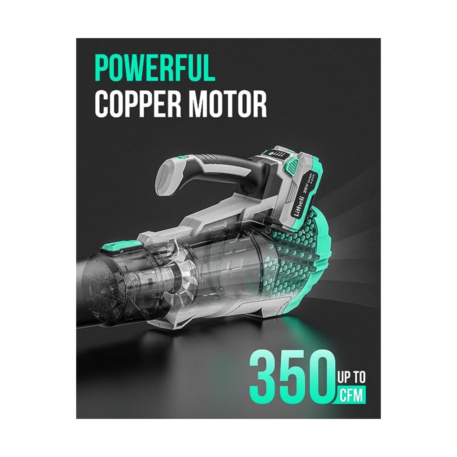 Litheli 20V Cordless Leaf Blower with 4.0Ah Battery & Charger Included