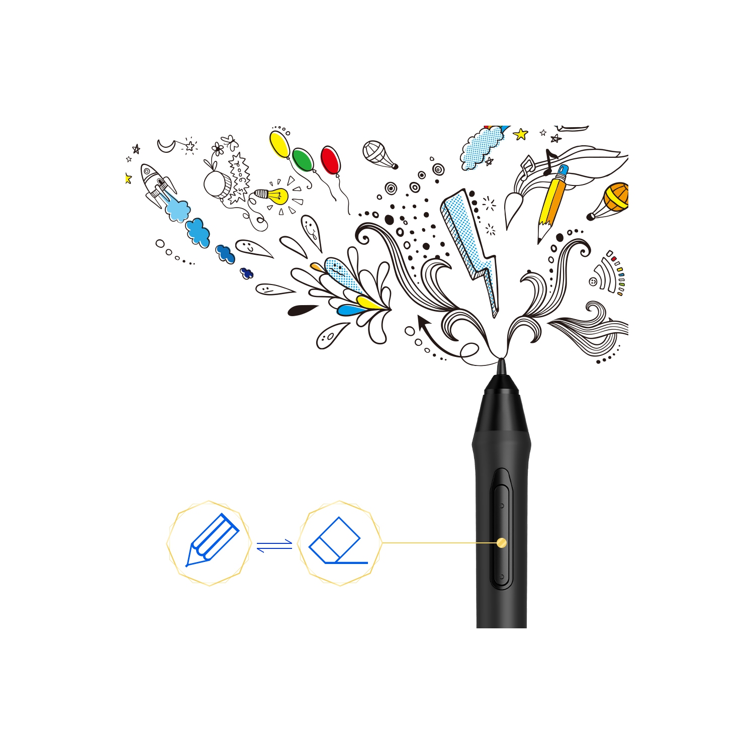 Stylet sans pile XPPen P05 - avec porte-stylet