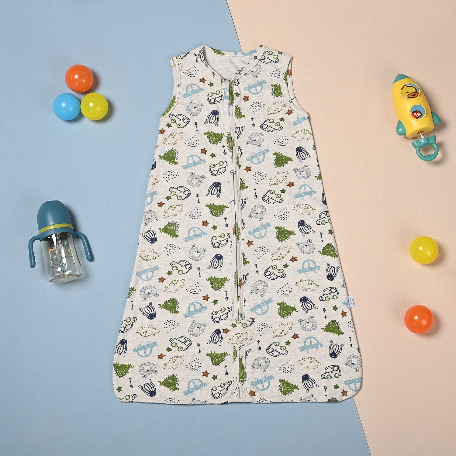 Paquet de 2 couvertures à emmailloter de 0,5 tog, couvertures prêt-à-porter avec fermeture à glissière pour répondre aux besoins de croissance de