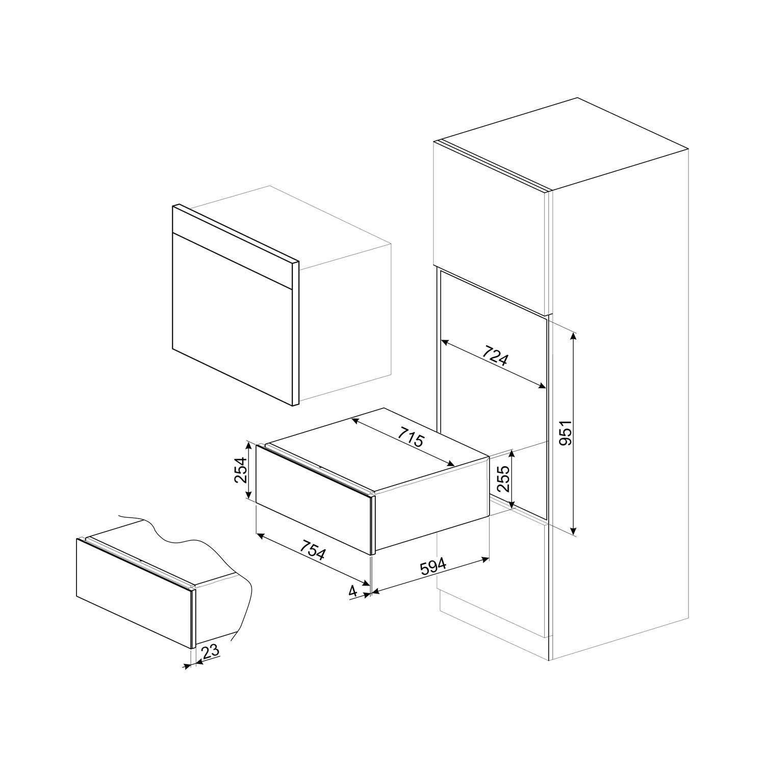 Tiroir chauffe-plats de 2,0 pi³ et 30 po de Smeg - Acier inoxydable
