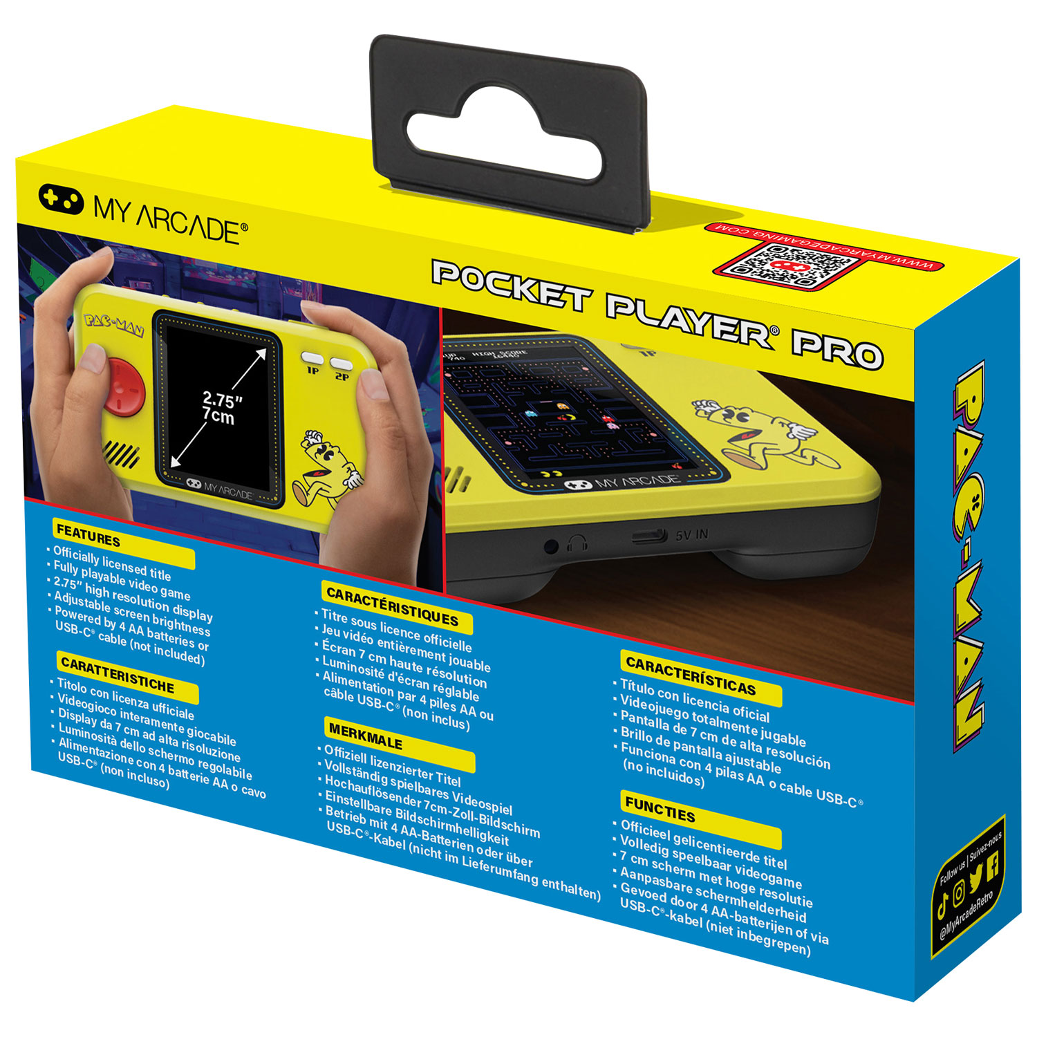 dreamGEAR My Arcade Pac-Man Pocket Player Pro Gaming System