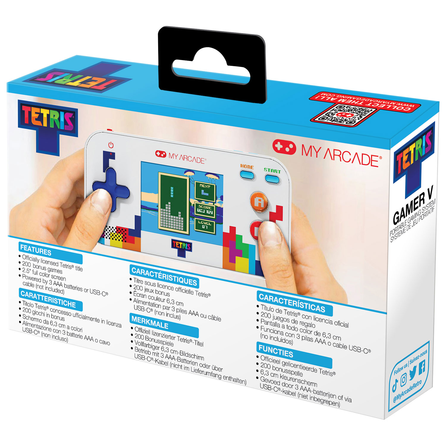 UNI Gamer V Classic Tetris Portable Gaming System