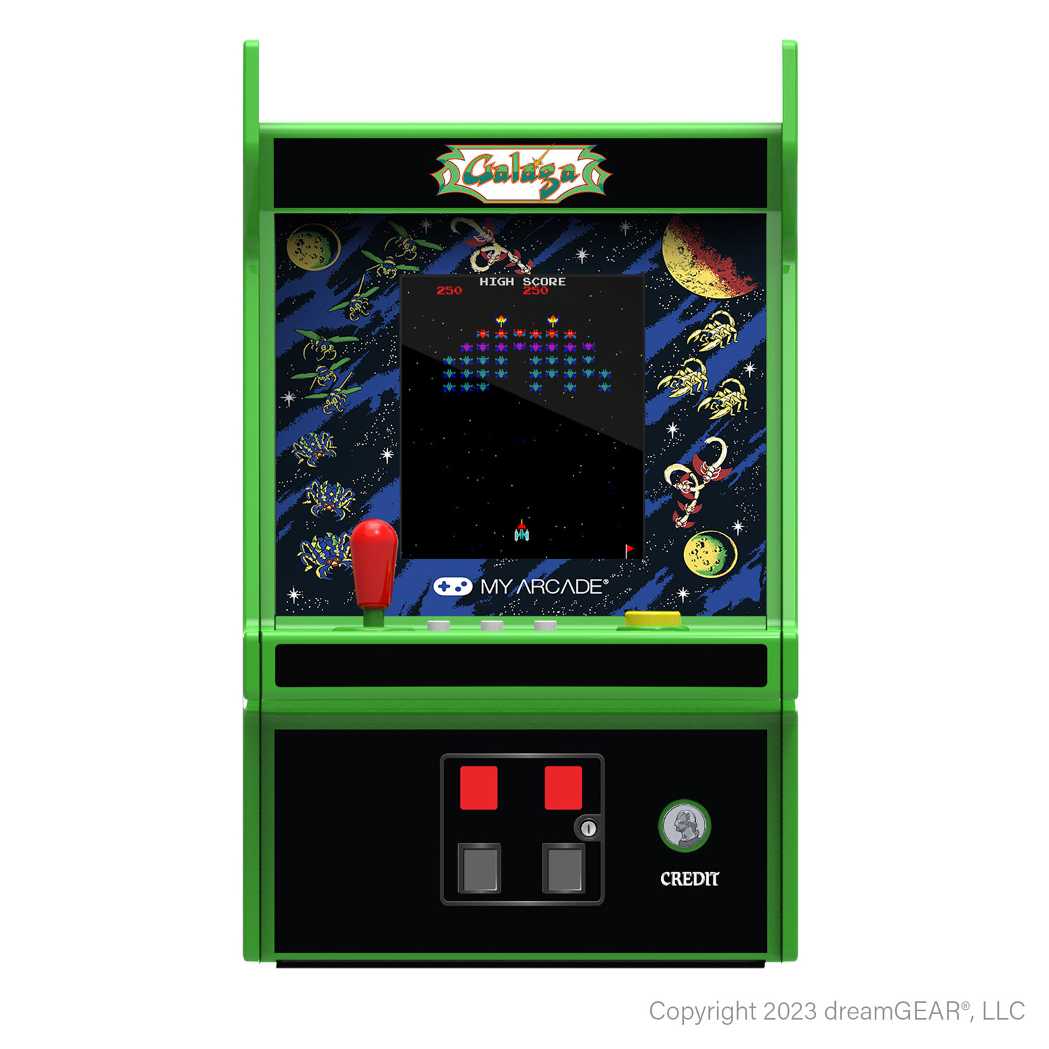 Borne d'arcade miniature de 6,75 po 2-en-1 Micro Player Pro My Arcade Galaga de dreamGEAR
