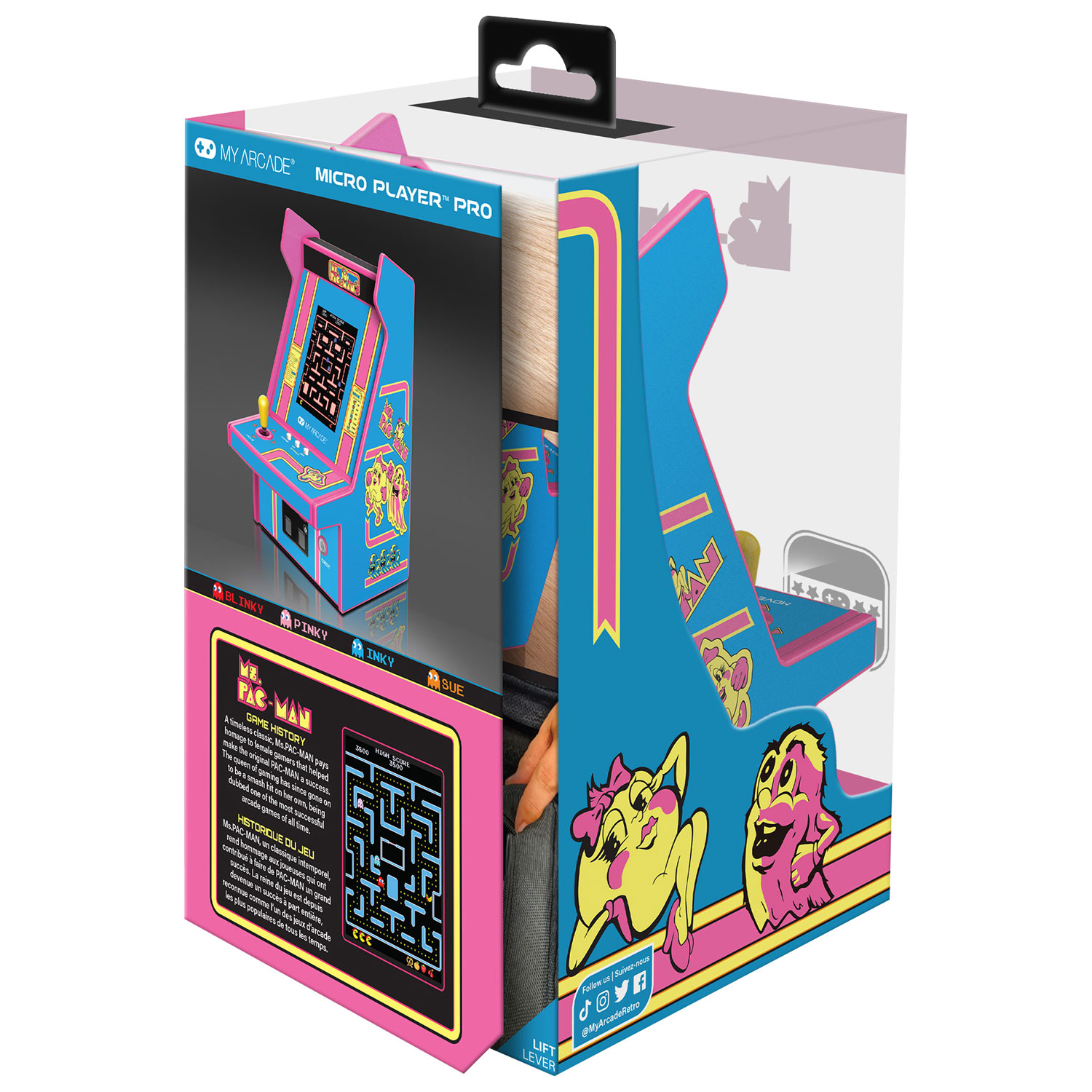 dreamGEAR My Arcade Ms.Pac-Man Micro Player Pro 6.75" Mini Arcade Machine