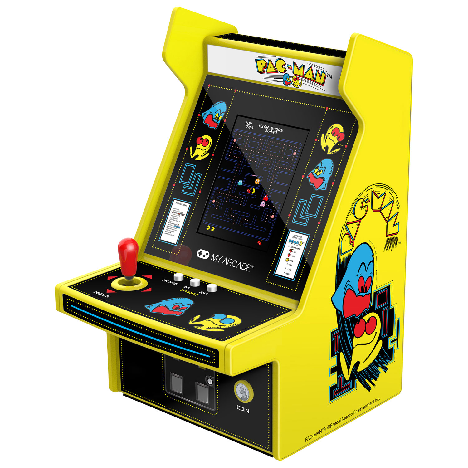 dreamGEAR My Arcade Pac-Man Micro Player Pro 6.75" Mini Arcade Machine