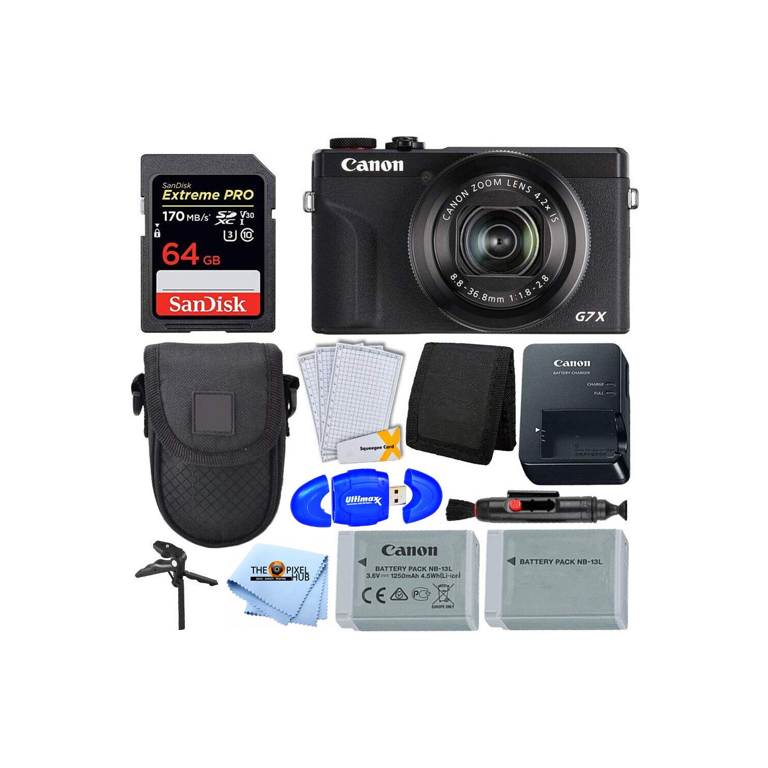 Canon PowerShot G7 X Mark III Digital Camera + 64GB Battery Bundle