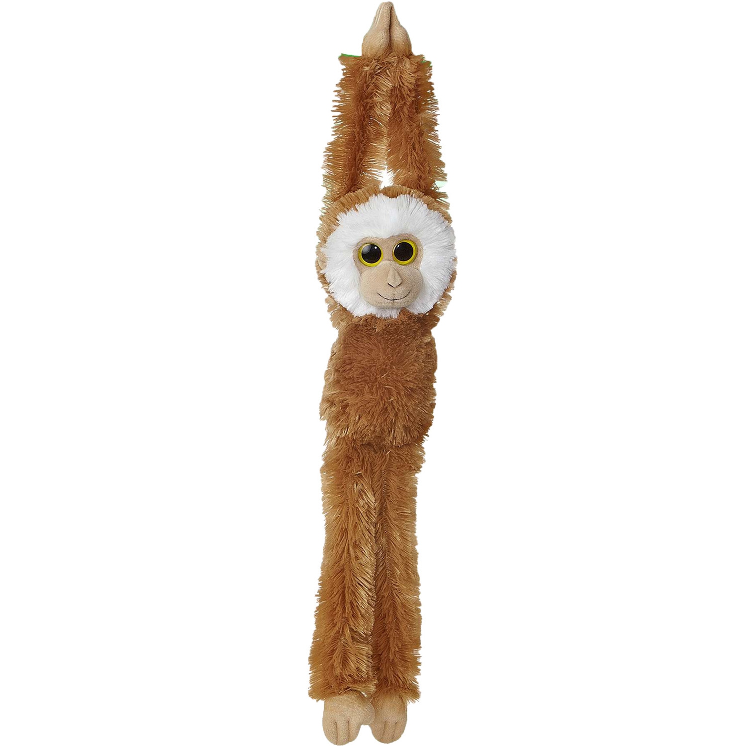 Singe animal en peluche suspendu naturel de 24 po Aurora World, brun/blanc