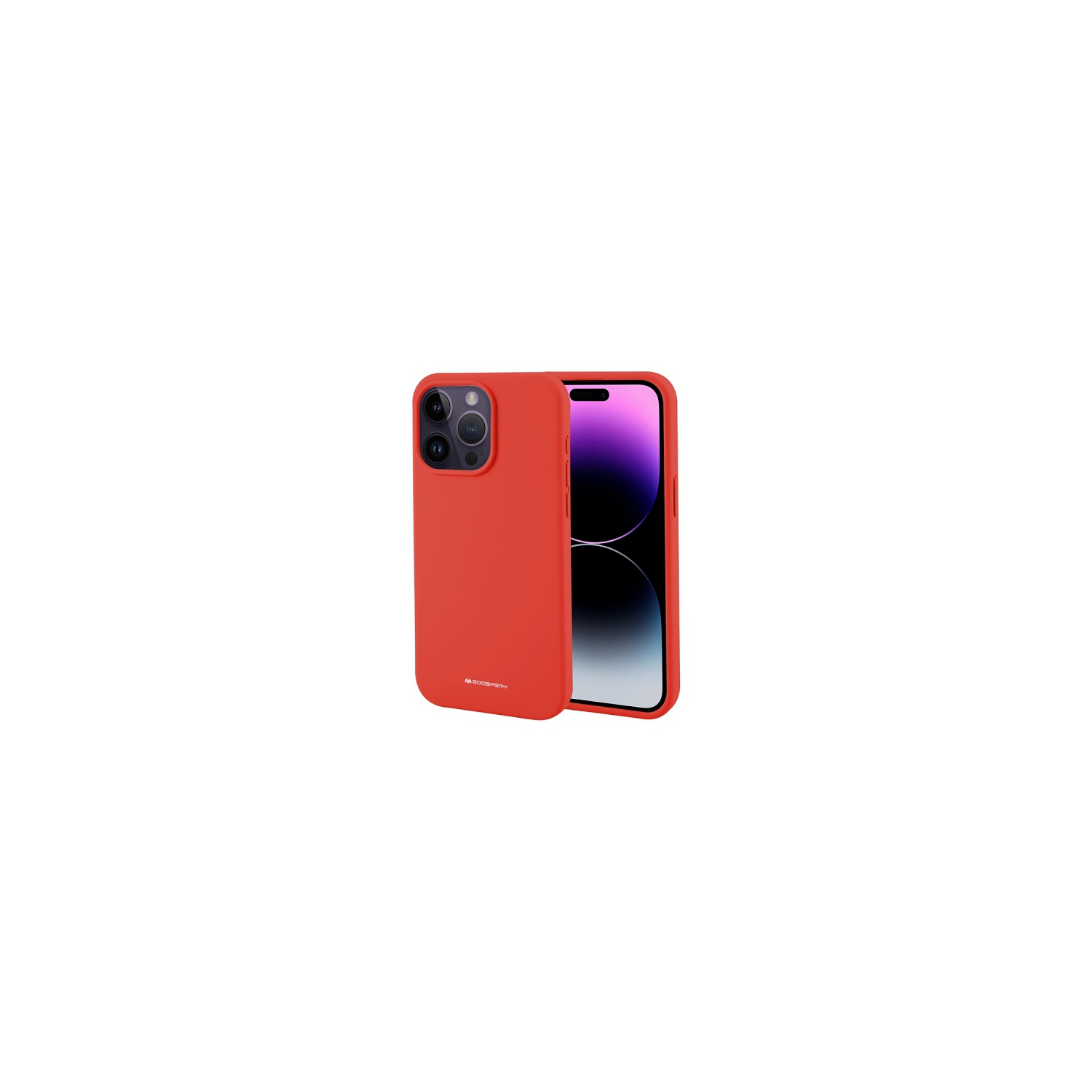 TopSave Goospery Liquid Silicone Gel Rubber Full Body Protection Cover Case For iPhone 15 Pro Max, Red