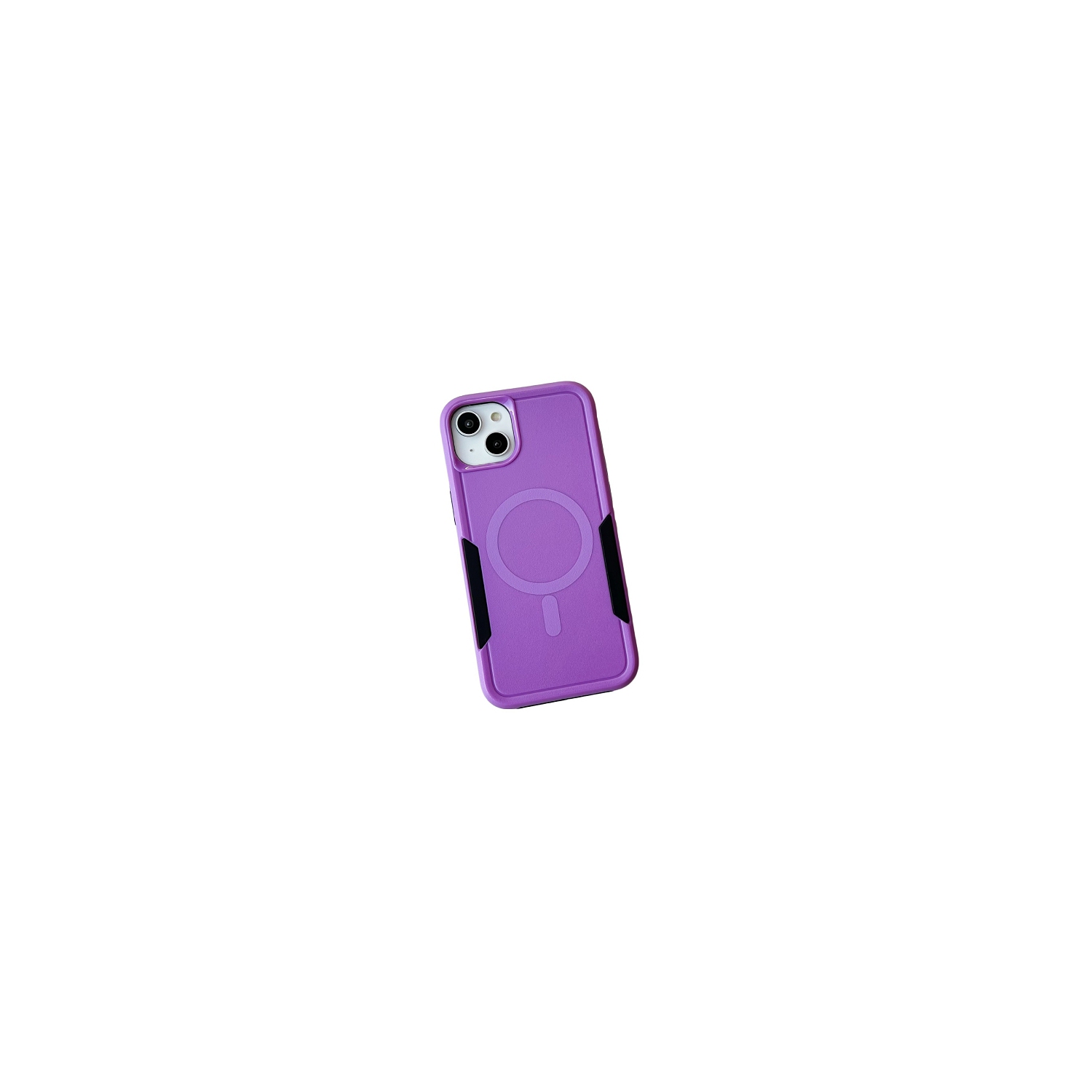 TopSave New Style MAGSAFE Matt Polish PC+TPU 2 in 1 Slim Lightweight Shockproof, Rugged, Protective Armor Case For iPhone 15 Pro (6.1"), Purple