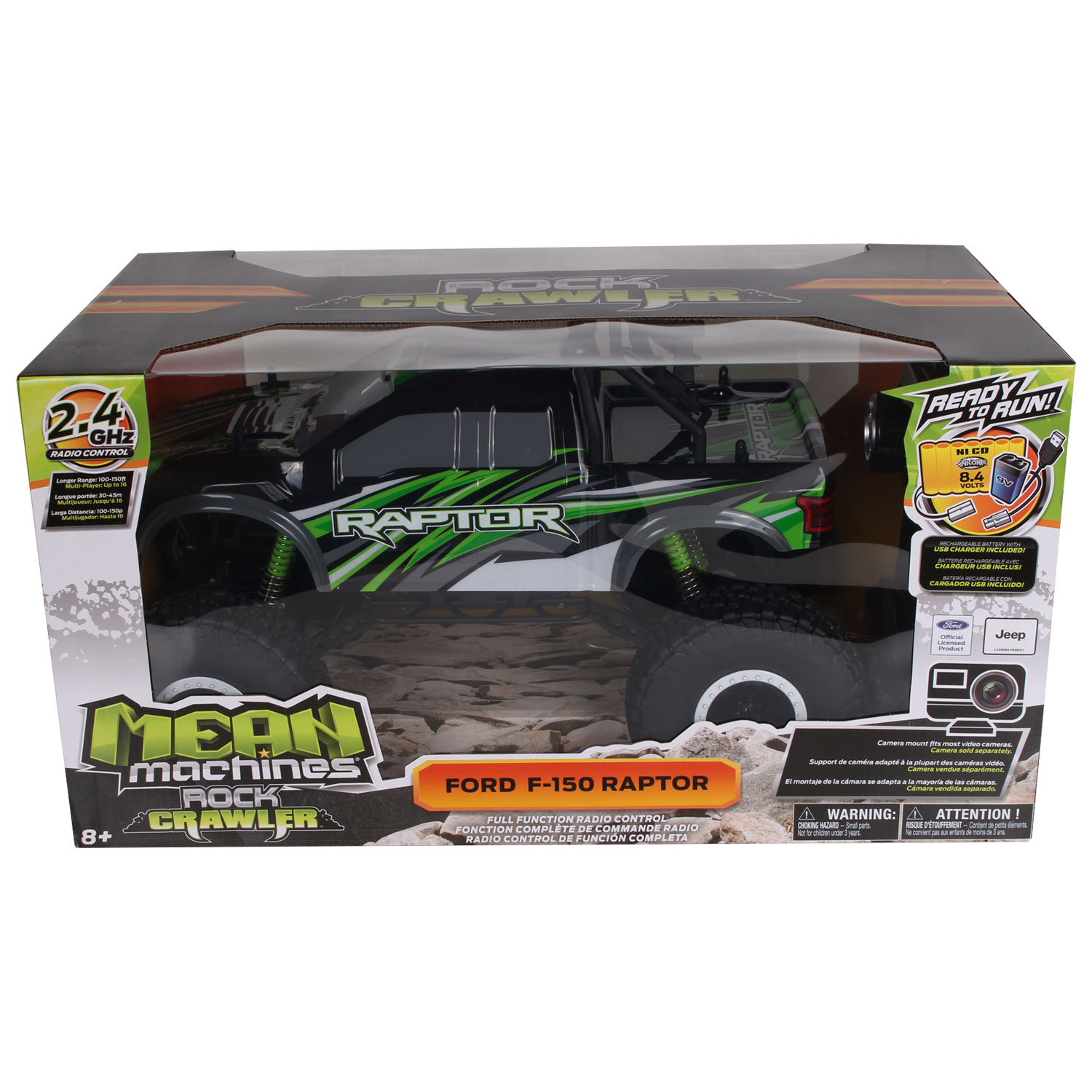Véhicule X-Treme Rock Crawler téléguidé Ford F-150 de NKOK échelle 1/10 - Vert