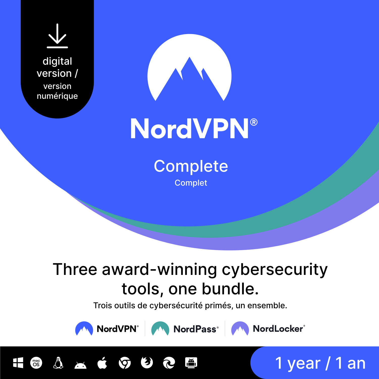 NordVPN Complete - 10 appareils - 1 an - Téléchargement numérique